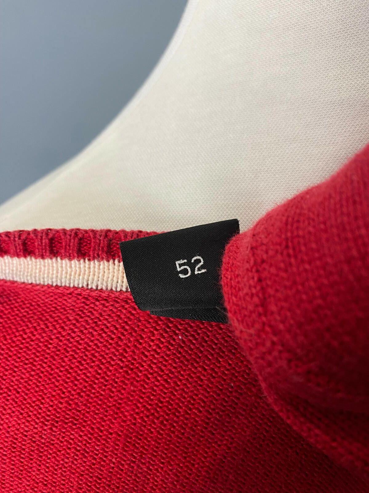 Hugo Boss Men Hugo Boss Red Cotton Long Sleeve Knit Sweater Size 52 Size US M / EU 48-50 / 2 - 10 Thumbnail