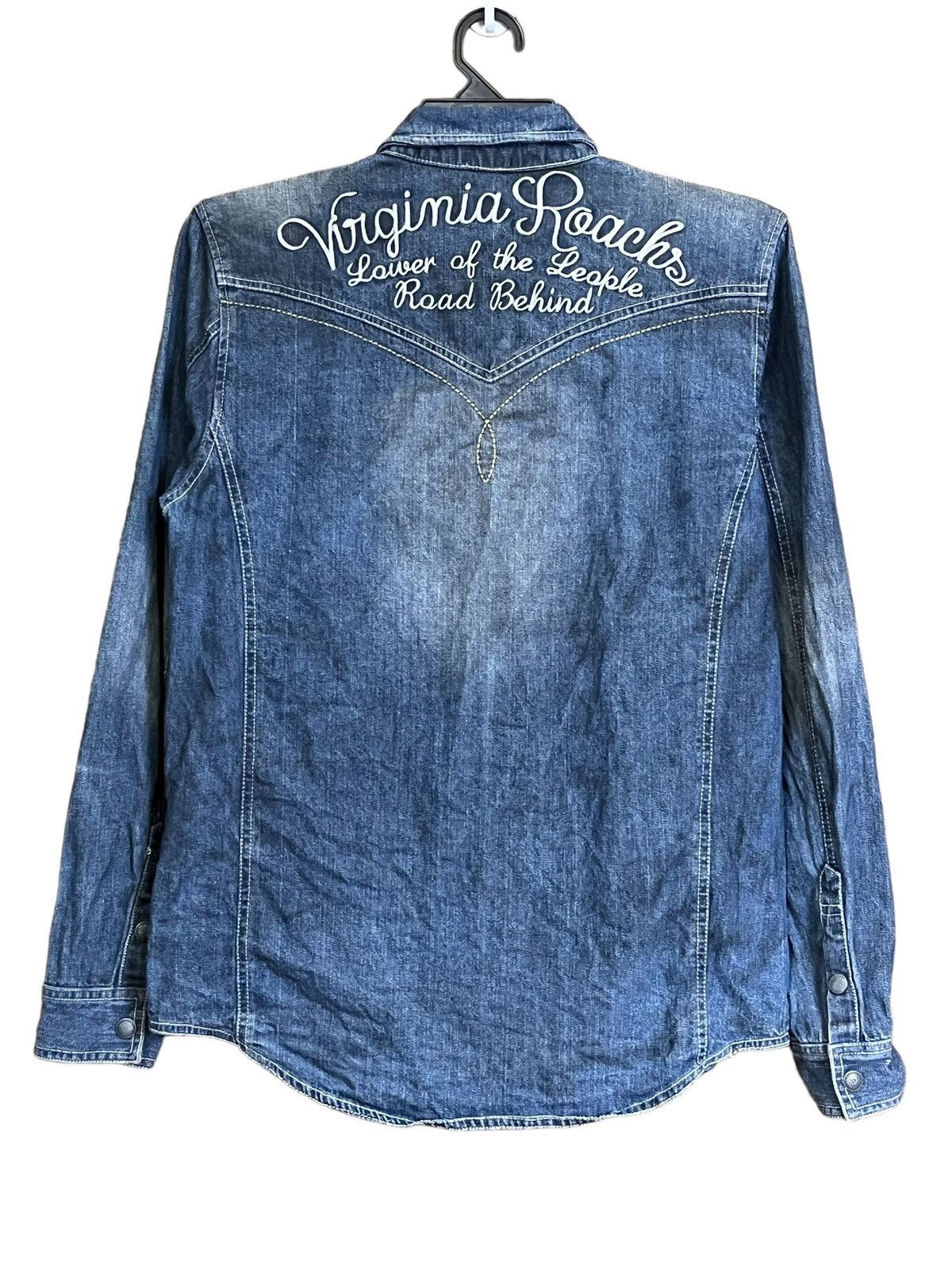 In The Attic SICK🔥IN THE ATTIC VIRGINIA BEACH BUTTON UP DENIM SHIRT Size US M / EU 48-50 / 2 - 2 Thumbnail