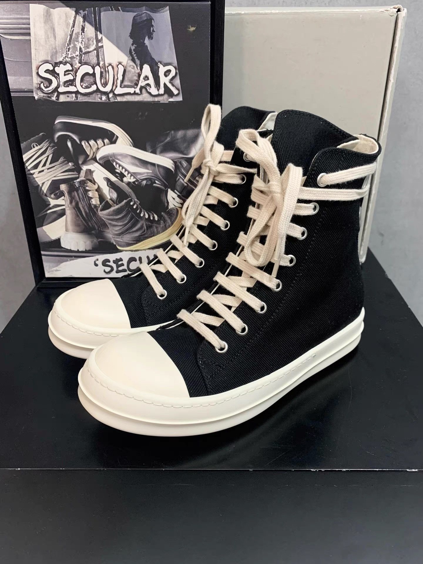 Rick Owens Rick Owens 23SS TURBODRK Chuck 70 Hi K34 Size US 6 / IT 36 - 3 Thumbnail