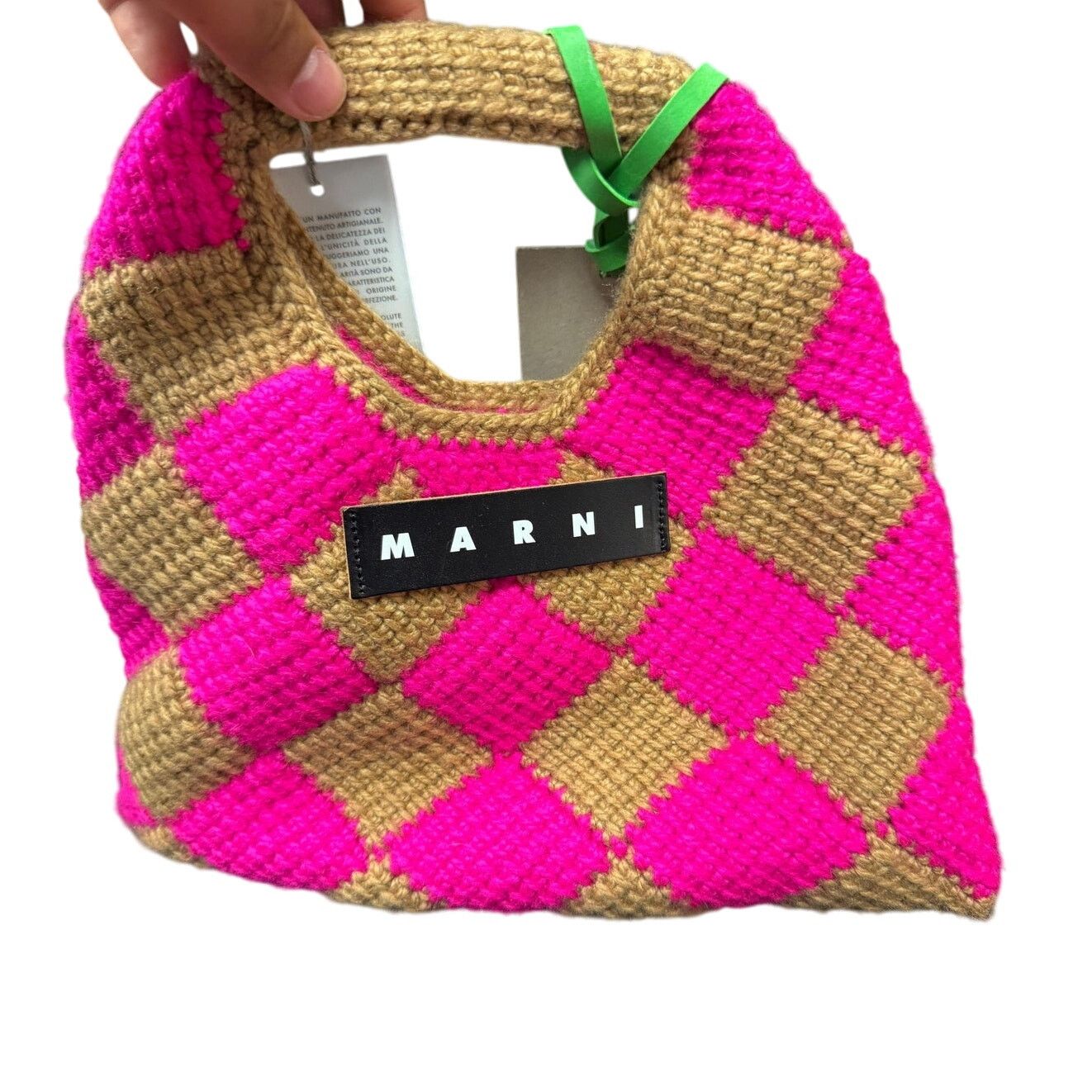 Marni Marni Checkered Bag Brown/Pink Size ONE SIZE - 2 Thumbnail