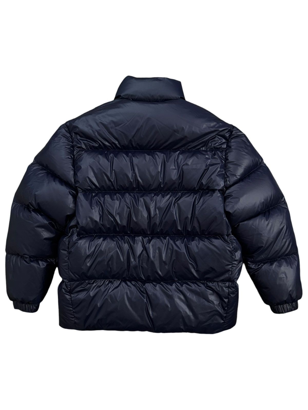 Prada Prada Nylon Navy Logo Print Down Puffer Jacket Size US M / EU 48-50 / 2 - 2 Thumbnail