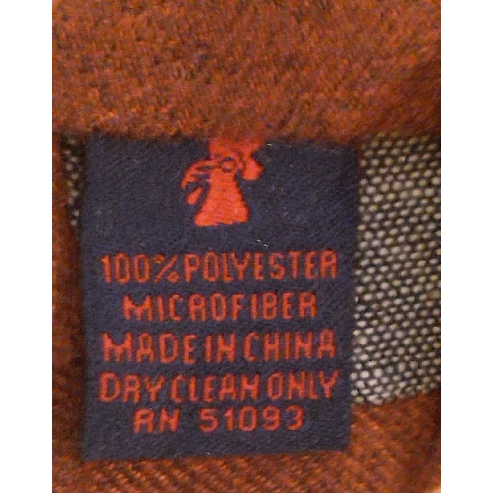 Other Rooster 100% Polyester Rust Deep Orange Men's 59" Neck Tie Size ONE SIZE - 4 Thumbnail