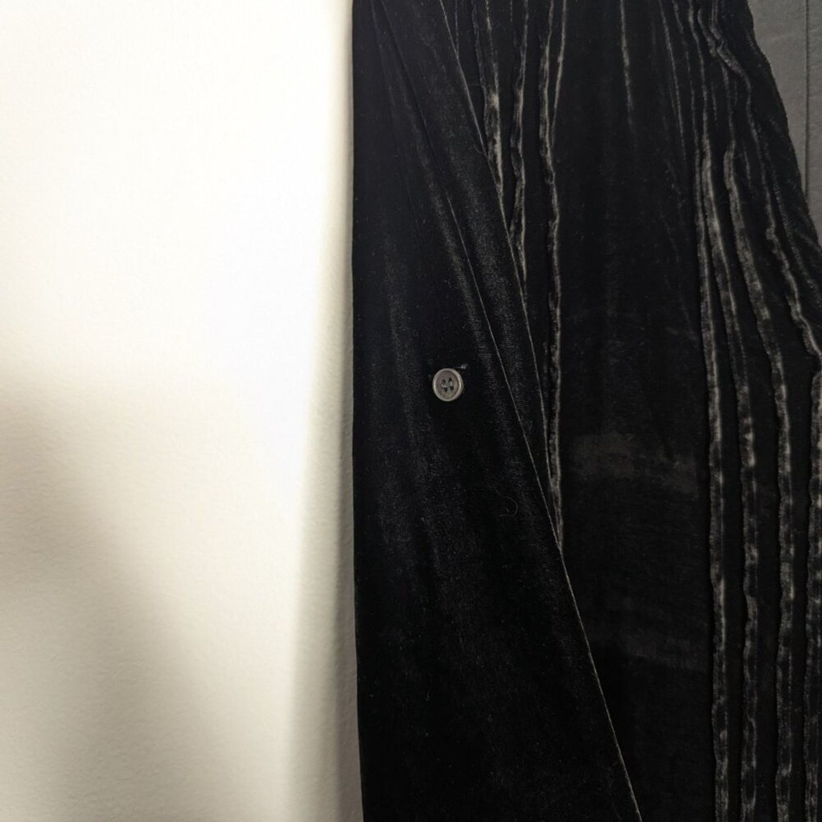 CP Shades CP Shades Black Velvet Oversized Regina Tunic Dress V-Neck Size S / US 4 / IT 40 - 7 Thumbnail