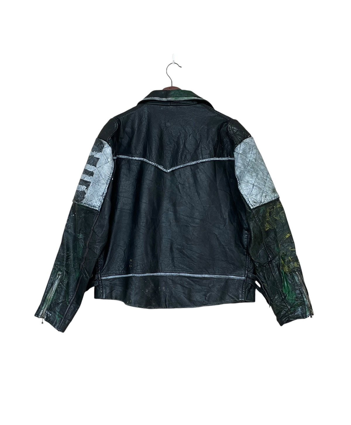 If Six Was Nine Vintage Japanese Brand Double Collar Leather Jacket 1990s Size US M / EU 48-50 / 2 - 2 Thumbnail