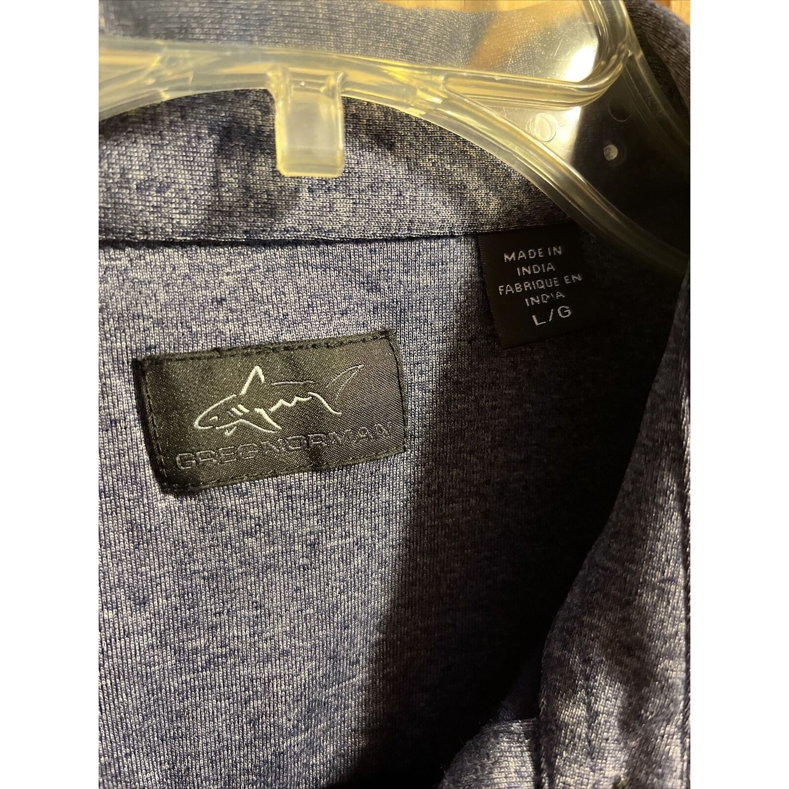 Greg Norman Greg Norman Men’s Large Gray SS Cotton Polyester Polo Shirt Size US L / EU 52-54 / 3 - 3 Thumbnail