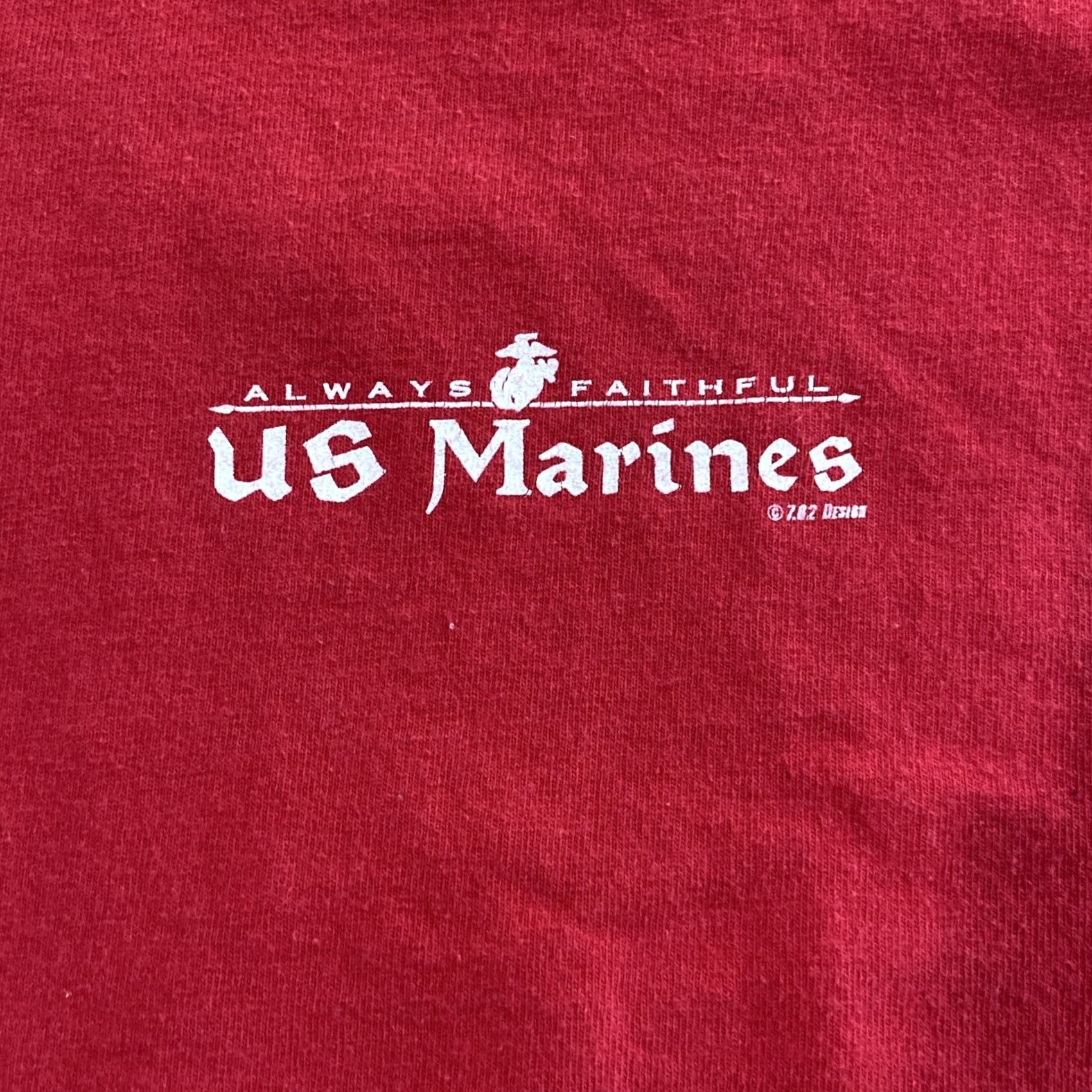 Vintage VINTAGE United States Marines Teufel Hunden Dog T Shirt 7.62Mens Size M Cotton Red Mens T-Shirt Size US M / EU 48-50 / 2 - 4 Thumbnail