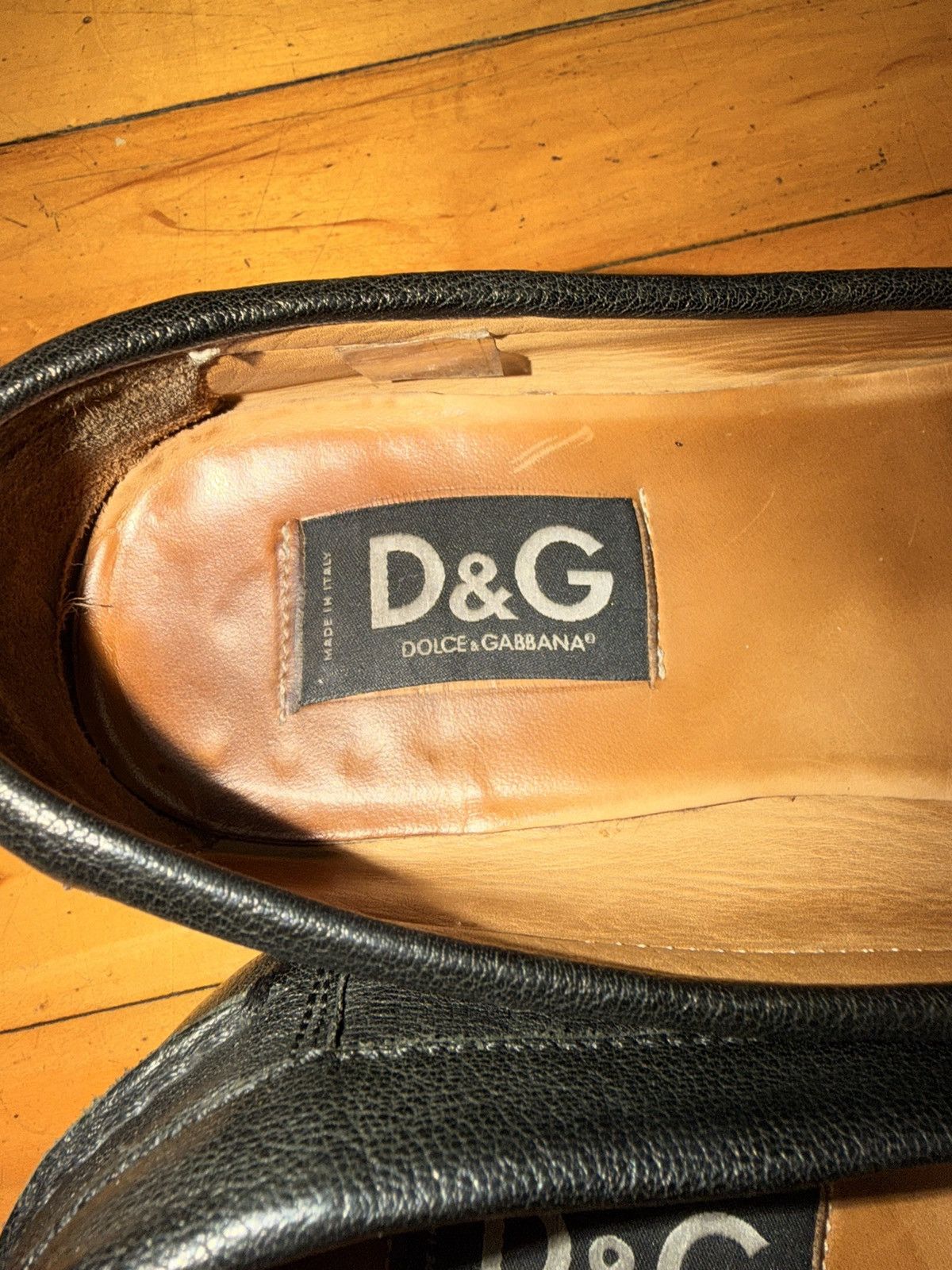Dolce & Gabbana Dolce & Gabbana Black Leather Loafers Size US 11 / EU 44 - 7 Thumbnail