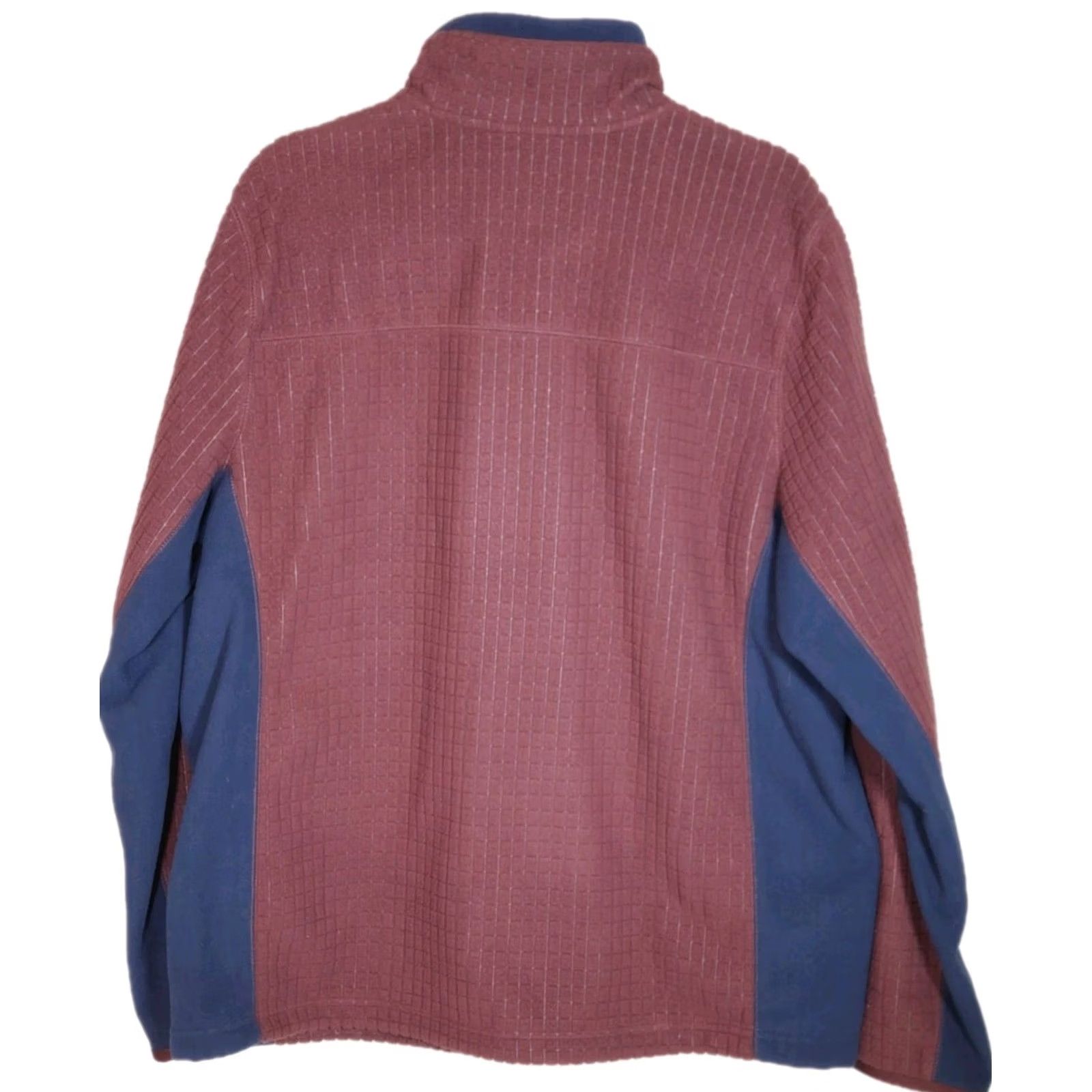 Vintage VINTAGE L.L.Bean Mountain Classic Windproof Fleece Jacket Hoodie Maroon and Blue XL Mens Size US XL / EU 56 / 4 - 3 Thumbnail
