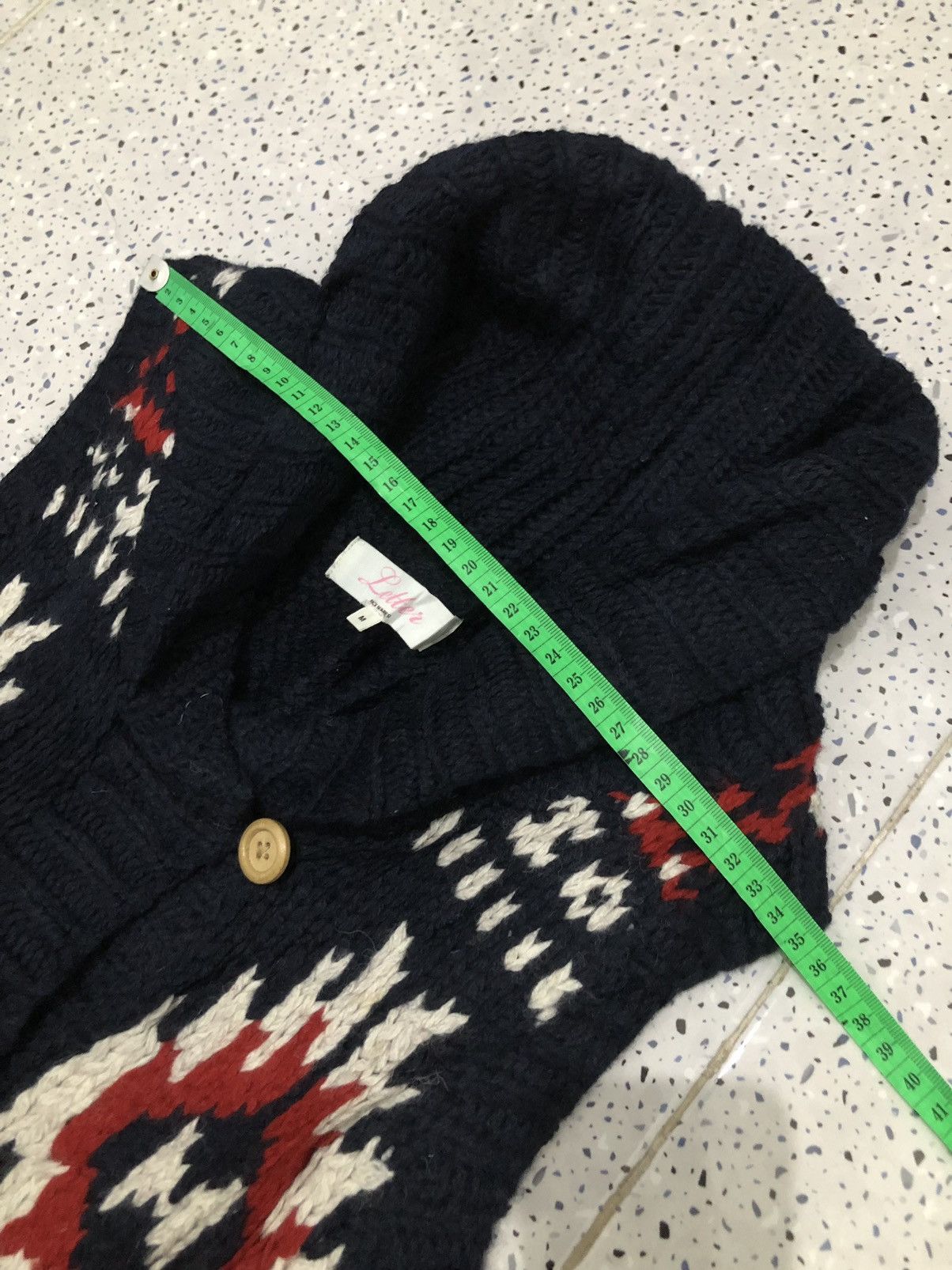 Japanese Brand Vintage Letter Back Number Navajo Pattern Wool Knit Vest Size US M / EU 48-50 / 2 - 10 Thumbnail