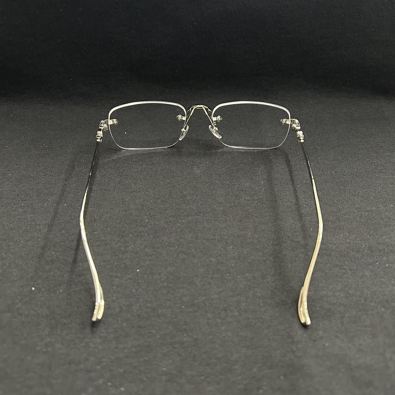 Japanese Brand × Vintage Y2K 2000s Style Silver Cross Hip Hop Blue Tint Sunglasses Size ONE SIZE - 5 Thumbnail