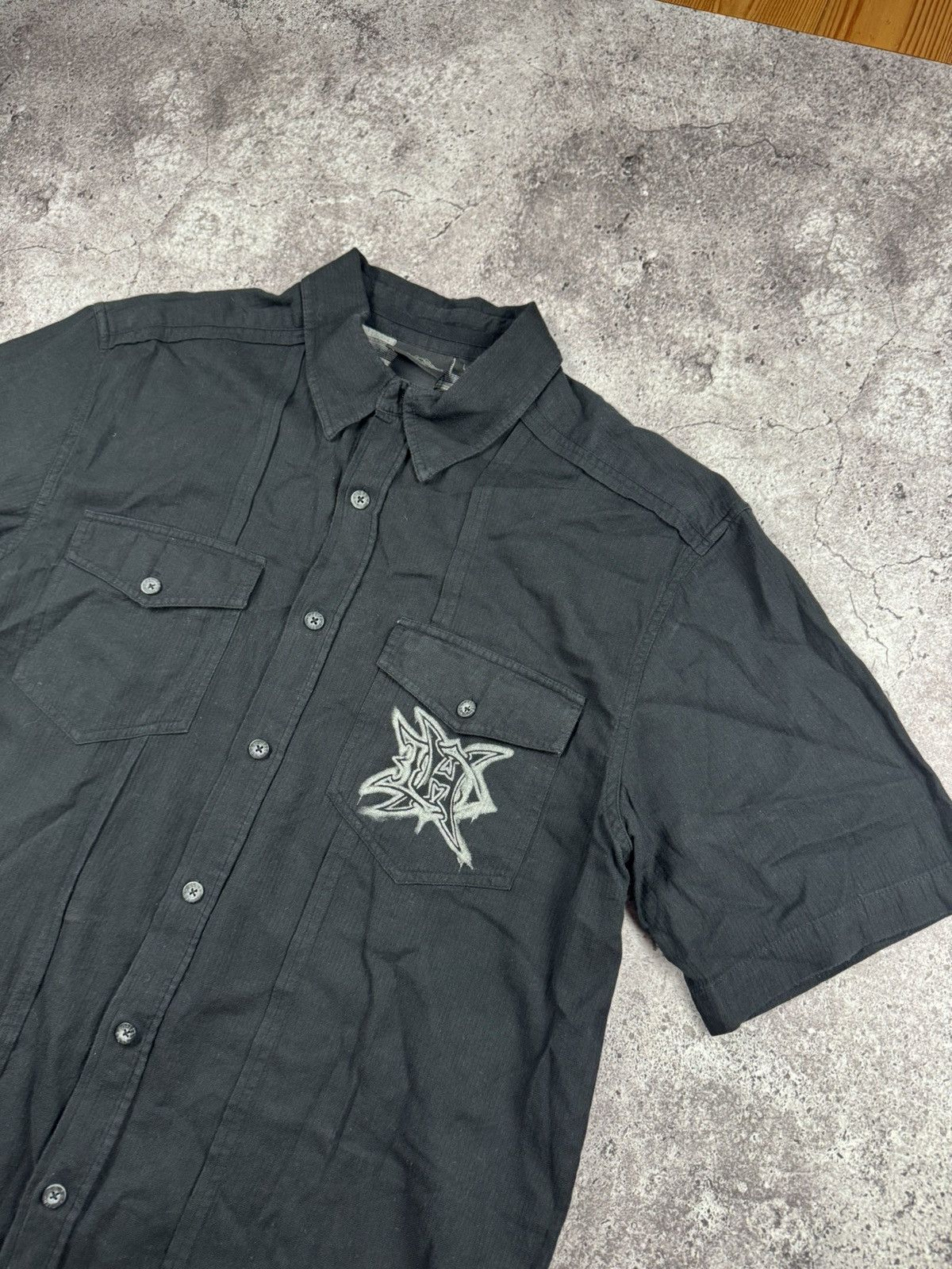 Harley Davidson Rare Vintage Shirt Harley Davidson racing black fire Eagle Size US L / EU 52-54 / 3 - 2 Thumbnail