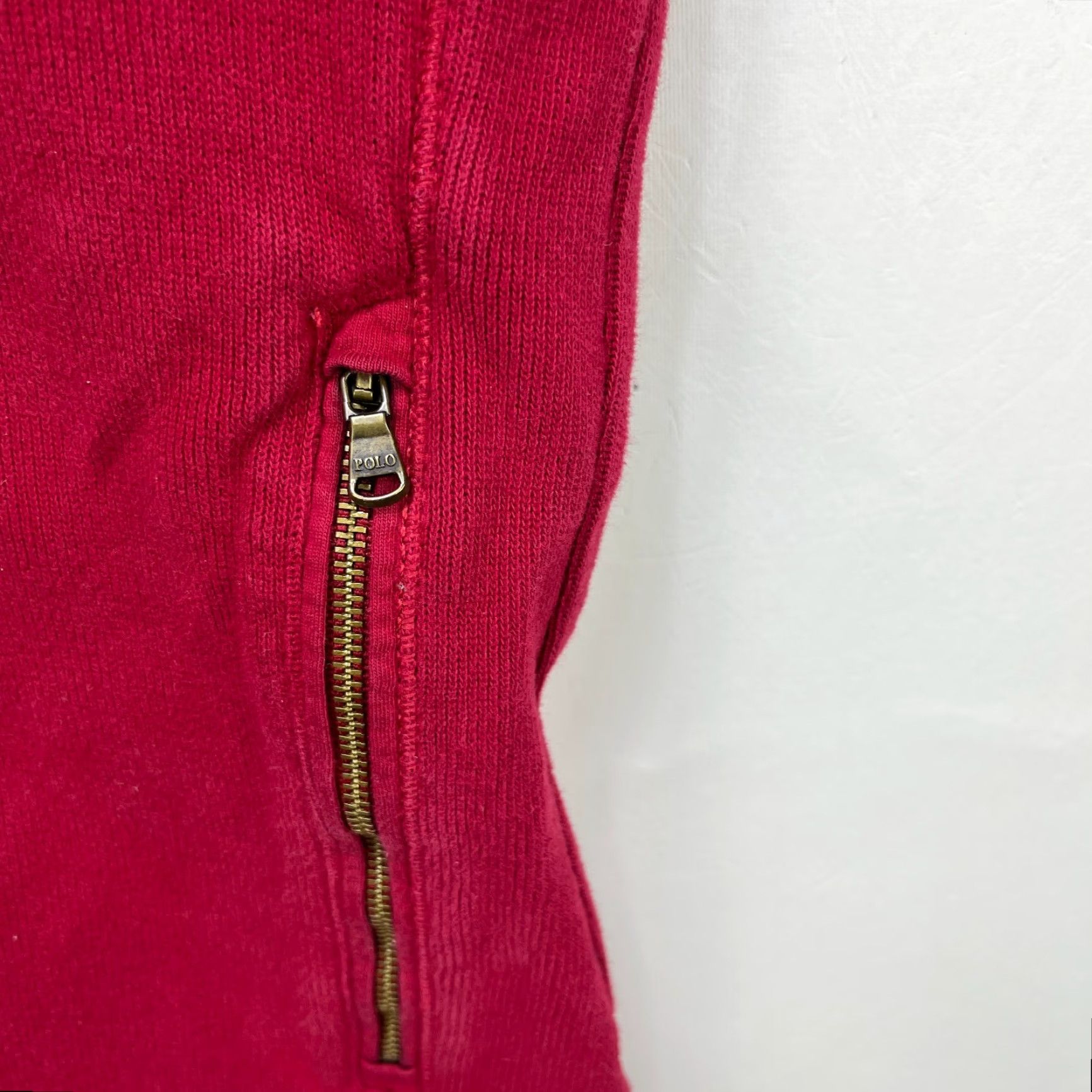 Ralph Lauren VINTAGE Polo Ralph Lauren Pony Vest Zip Up Shirt M Red Mens Sweater Size US M / EU 48-50 / 2 - 4 Thumbnail