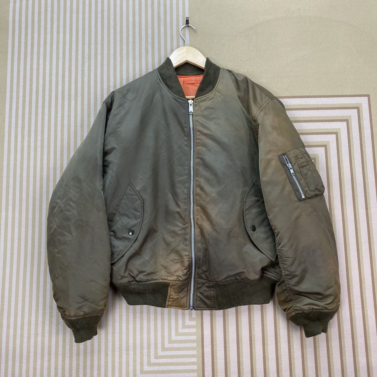 Japanese Brand 🫶Japanese Brand Faded Bomber Type MA 1 Jacket Size US M / EU 48-50 / 2 - 1 Thumbnail