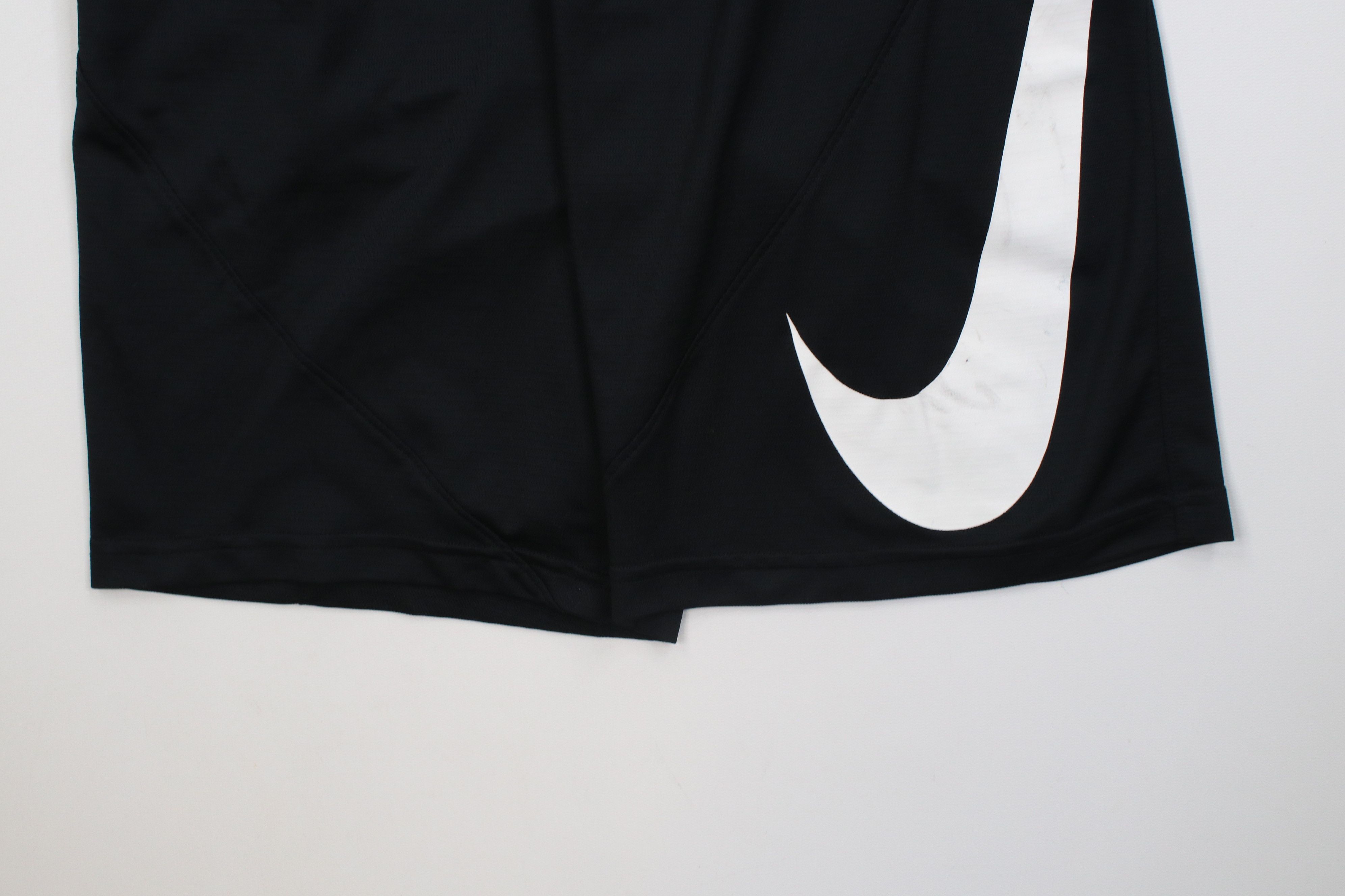 Nike Vintage Y2K Nike Swoosh Knit Gym Basketball Shorts Black Size US 32 / EU 48 - 4 Thumbnail