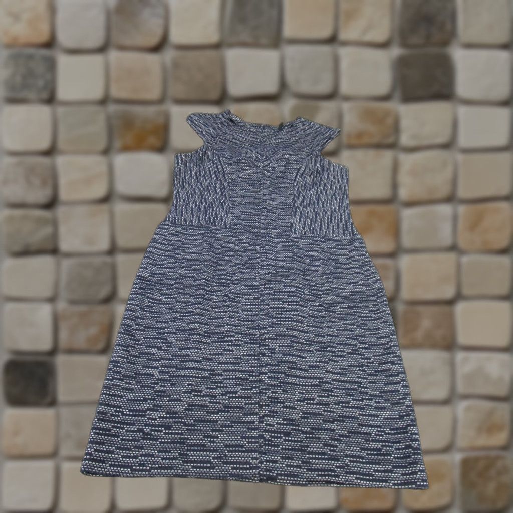 Vintage VINTAGE Ann Taylor Bodycon Dress Womens 10 Blue Twill Sleeveless Size L / US 10 / IT 46 - 1 Thumbnail