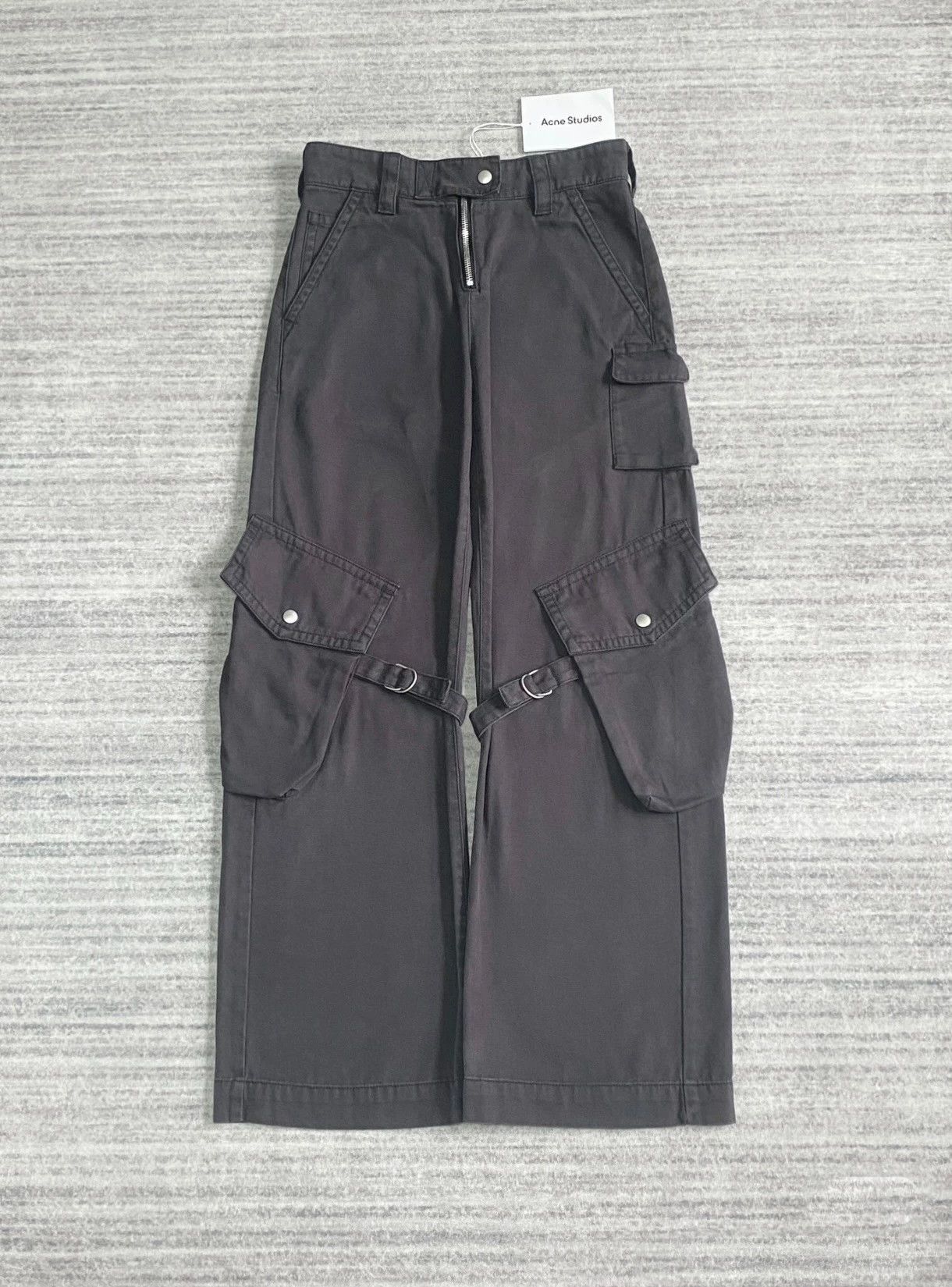 Acne Studios Acne Studios Washed Tie Flared Slant Cargo Pants Size 25" / US 0 / IT 36 - 1 Thumbnail