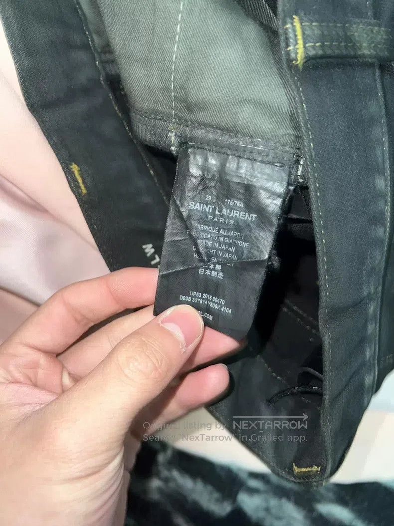 Saint Laurent Paris Saint Laurent Paris Stained Destroyed Denim Jeans Size US 29 - 4 Thumbnail