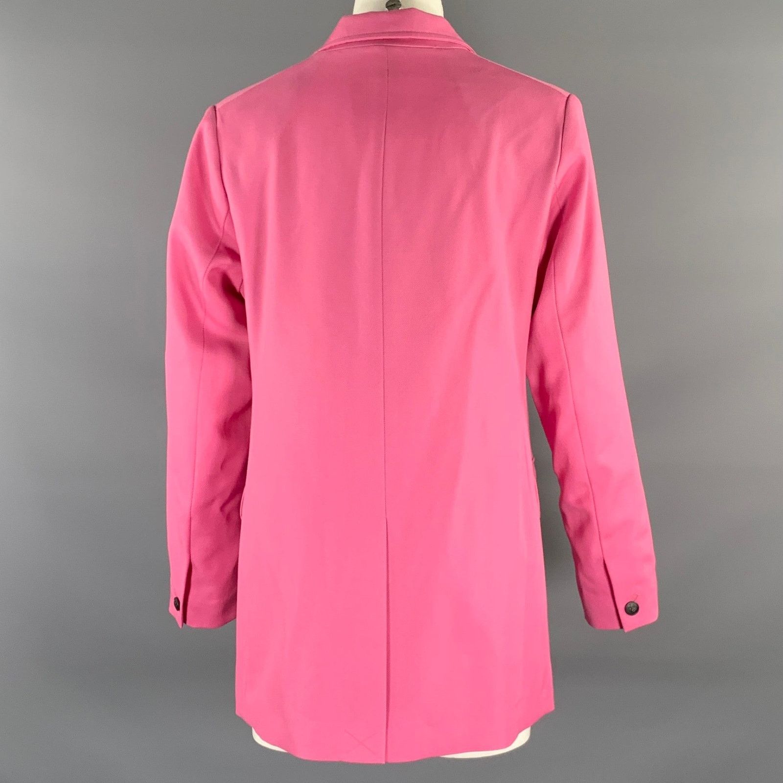 Rag & Bone RAG & BONE Size M Pink Wool Notch Lapel Jacket Size M / US 6-8 / IT 42-44 - 3 Thumbnail