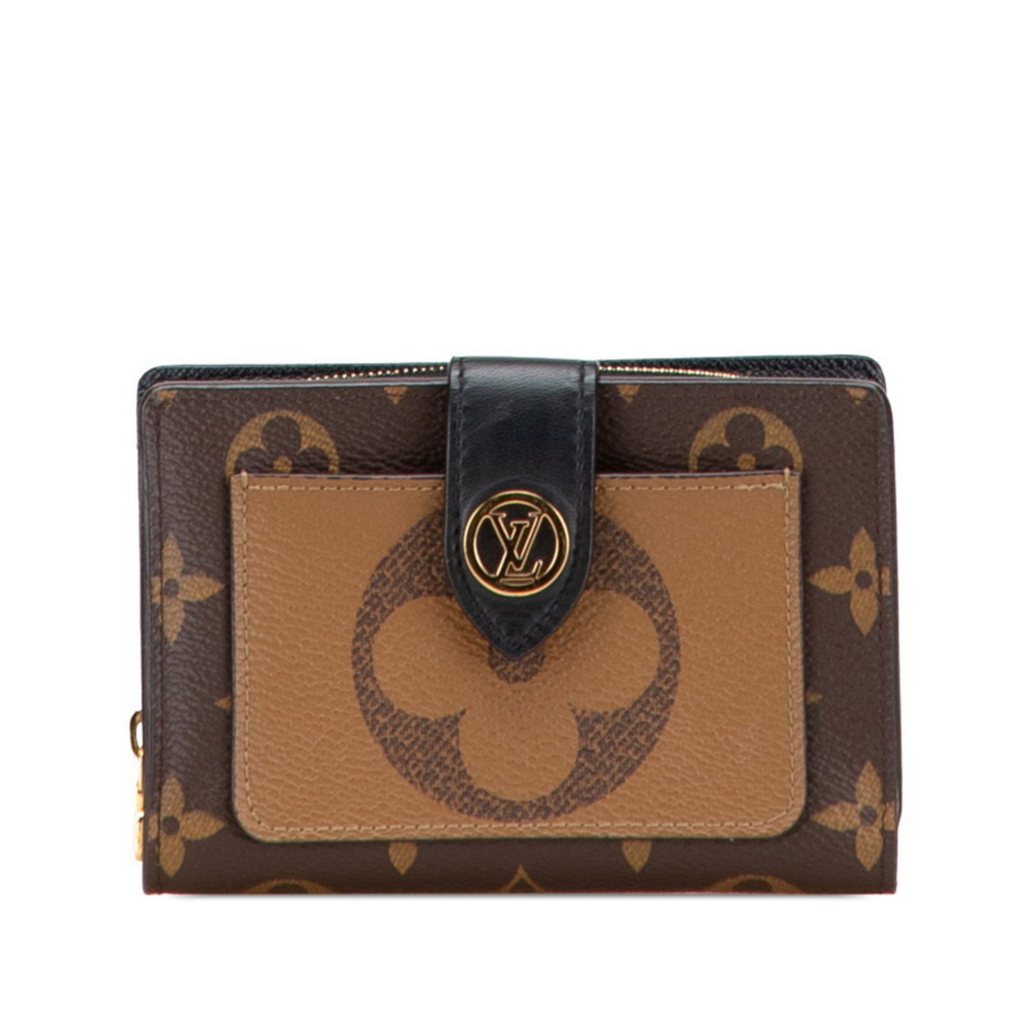 Louis Vuitton Louis Vuitton Monogram Giant Reverse Portefeuille Juliet Bifold Wallet M69432 Brown Leather Women's LOUIS VUITTON Size ONE SIZE - 1 Thumbnail
