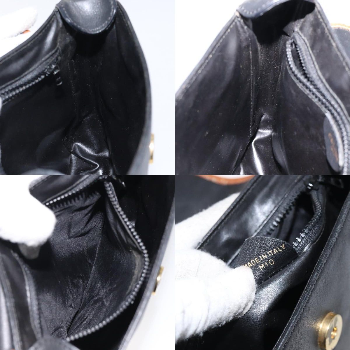 Celine CELINE Shoulder Bag Leather Black Gold Size ONE SIZE - 12 Thumbnail