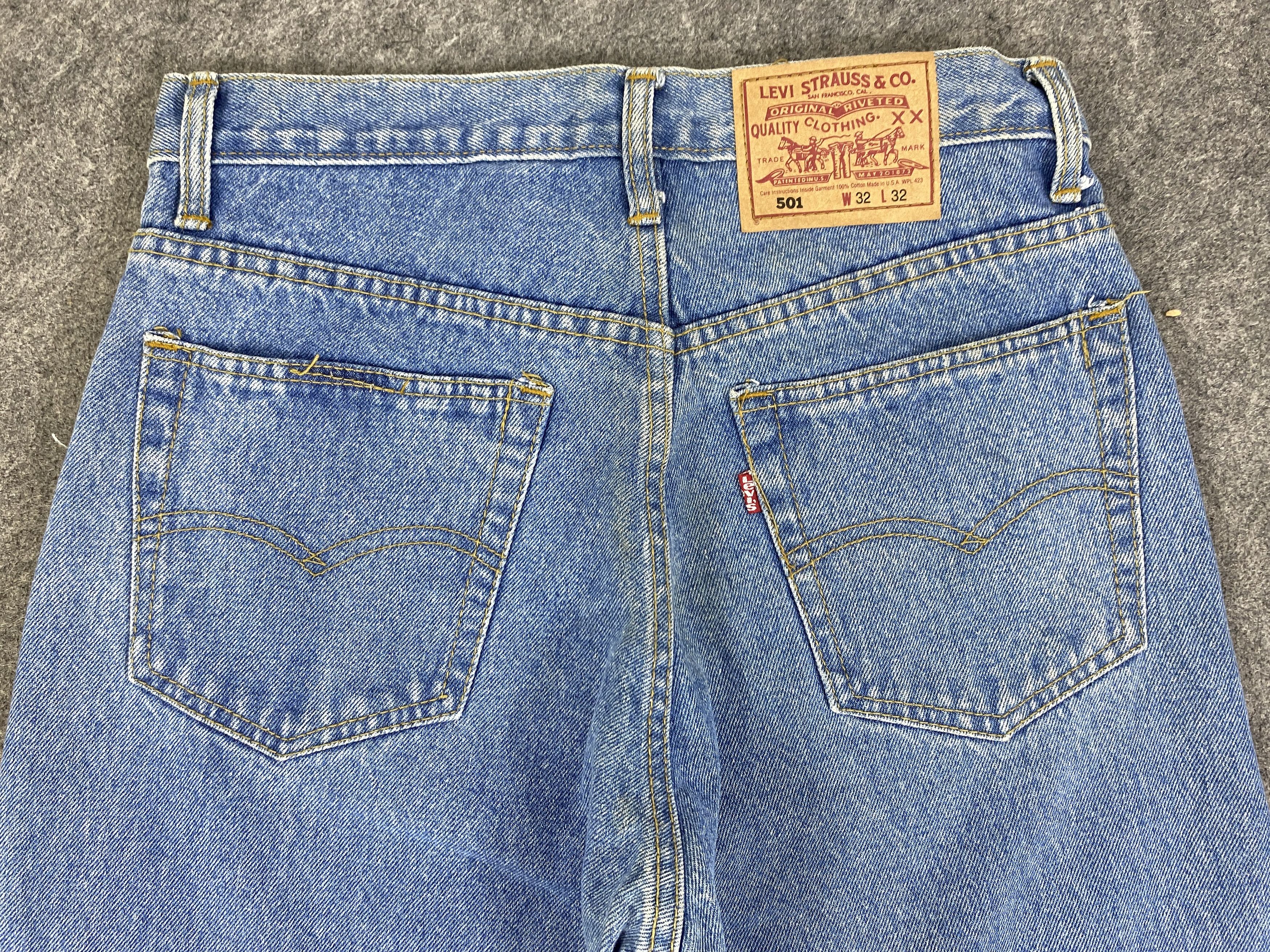 Levi's Blue Vintage Levis 501 Denim Jeans 29x33 - JN3159 Size US 29 - 4 Thumbnail
