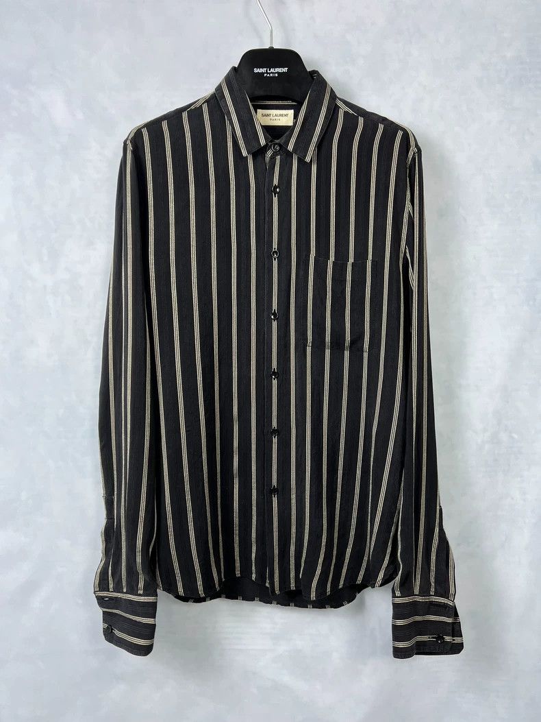 Saint Laurent Paris saint laurent paris size 37 20fw mulberry silk three-stripe Size US M / EU 48-50 / 2 - 1 Thumbnail