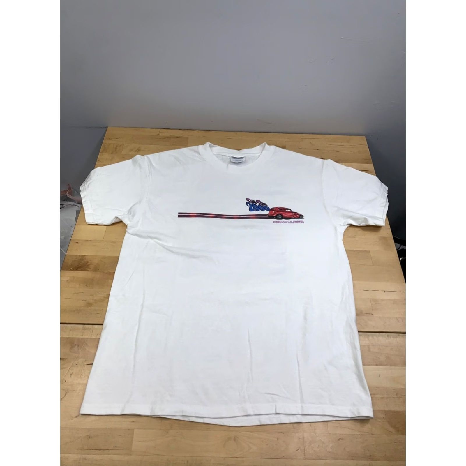 Vintage VINTAGE Hot Rod Run 2000 Men L White Classic So Cal Temecula Muscle Cars 13207 Size US L / EU 52-54 / 3 - 3 Thumbnail