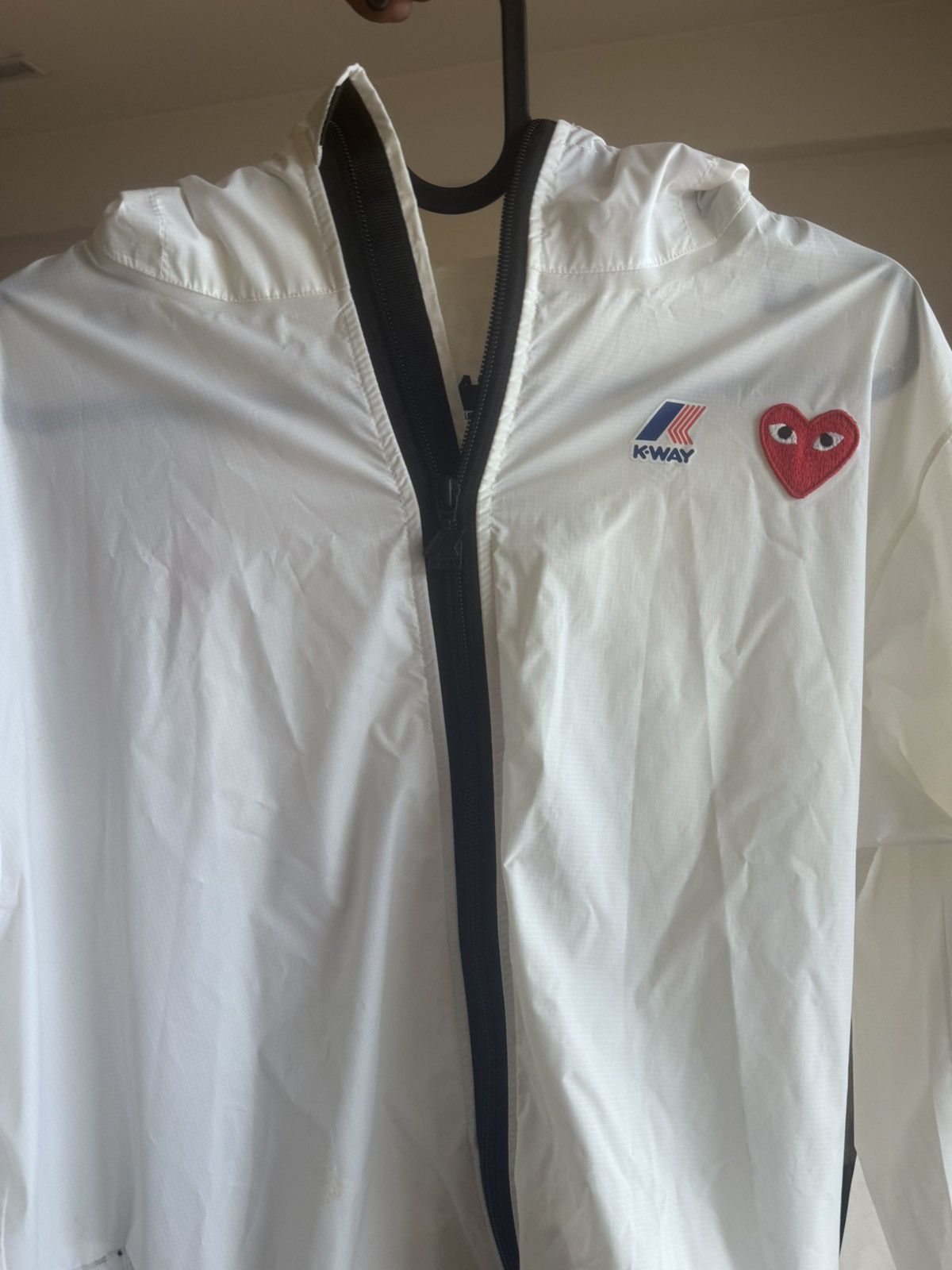Comme des Garcons PLAY × K-Way CDG White K-Way Edition Jacket Size US M / EU 48-50 / 2 - 2 Thumbnail