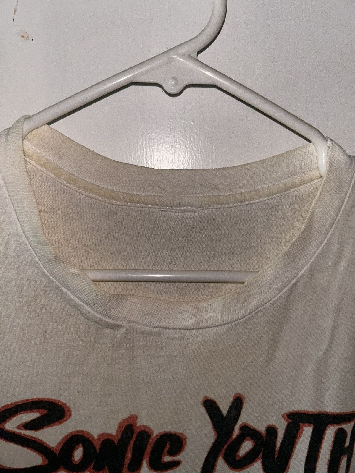 Vintage Sonic Youth “We Don’t Like The Grub in Here” Single Stitch T Size US L / EU 52-54 / 3 - 3 Thumbnail