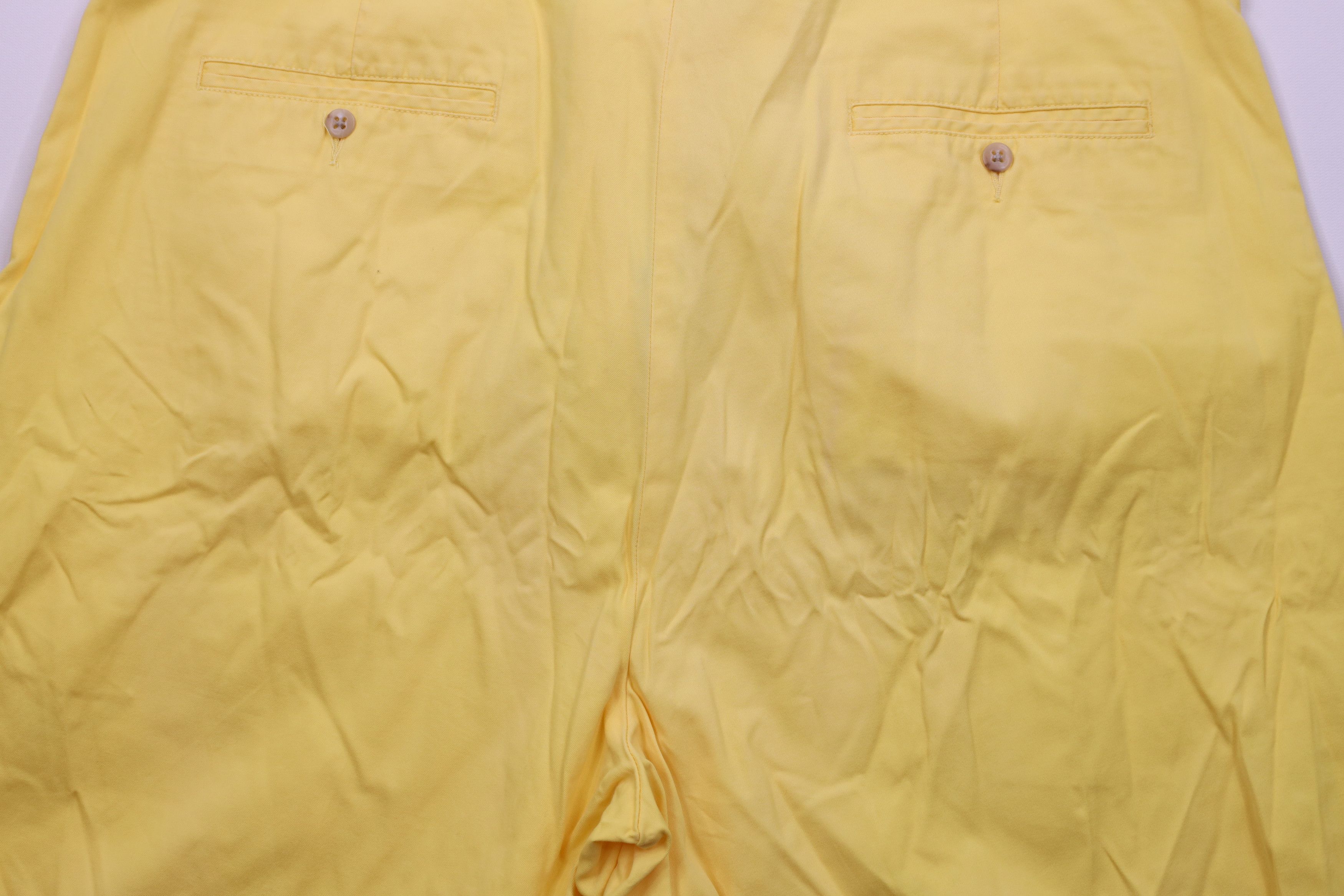 Ralph Lauren Vintage 90s Ralph Lauren Above Knee Chino Shorts Yellow Size US 40 / EU 56 - 9 Thumbnail