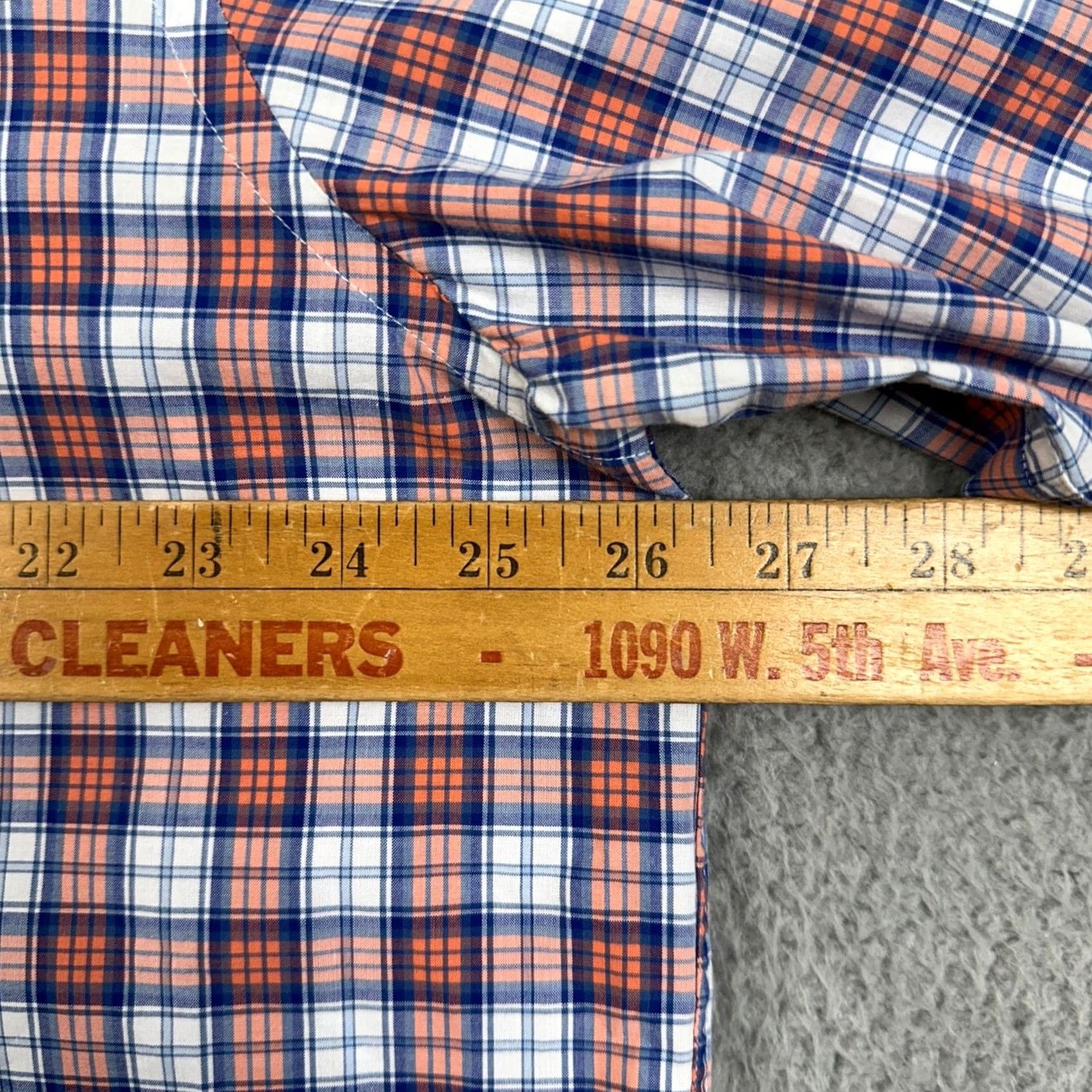 Brooks Brothers Brooks Brothers Mens XL Shirt Button Down Blue Orange Plaid Cotton Pocket EUC Size US XL / EU 56 / 4 - 7 Thumbnail
