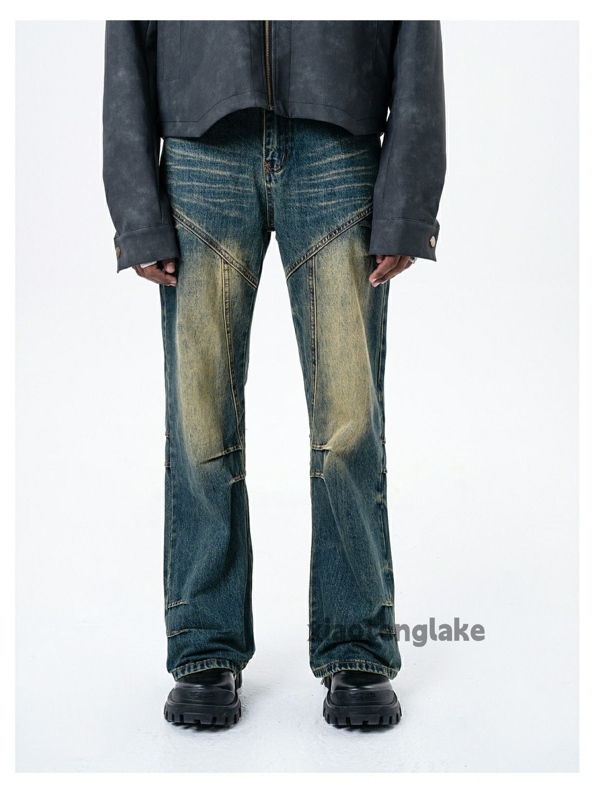 Jean × Vintage Unisex washed faded cleanfit yuppie y2k punk grunge jeans Size US 32 / EU 48 - 2 Thumbnail