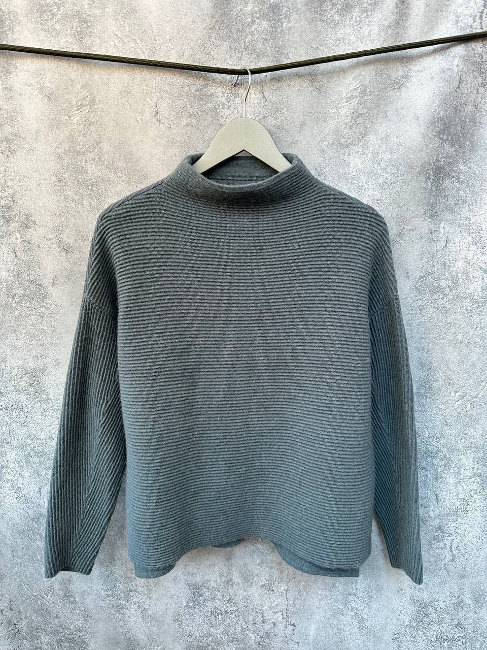 Designer × Reiss Reiss Lila Ribbed High Neck Sweater Relaxed Striped Jumper Size M / US 6-8 / IT 42-44 - 3 Thumbnail