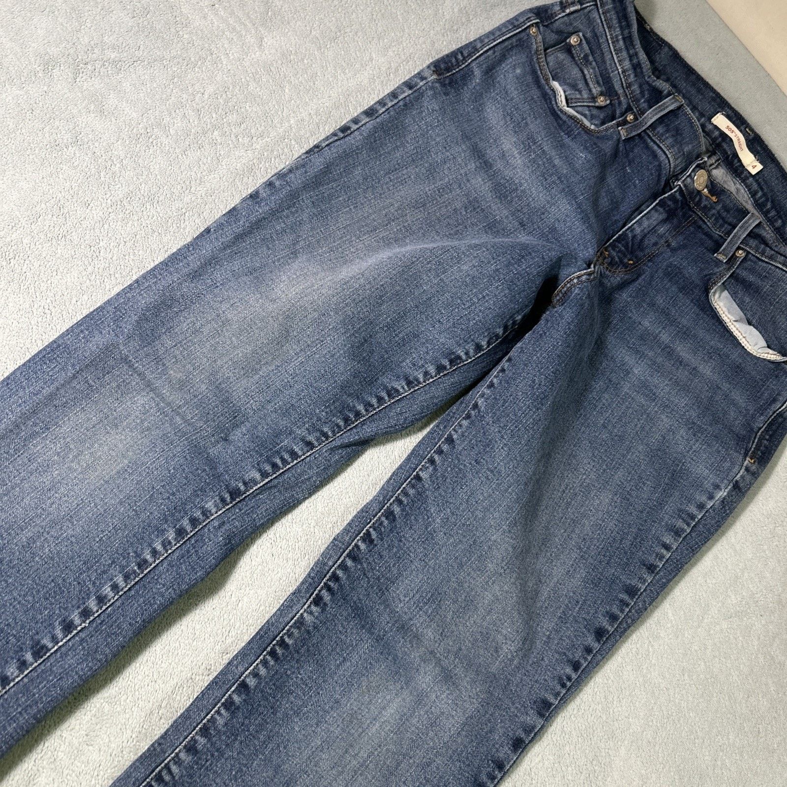 Levi's Levis 505 Straight Jeans Womens 28x29 Hamilton Skinny Slim Size 28" / US 6 / IT 42 - 21 Thumbnail