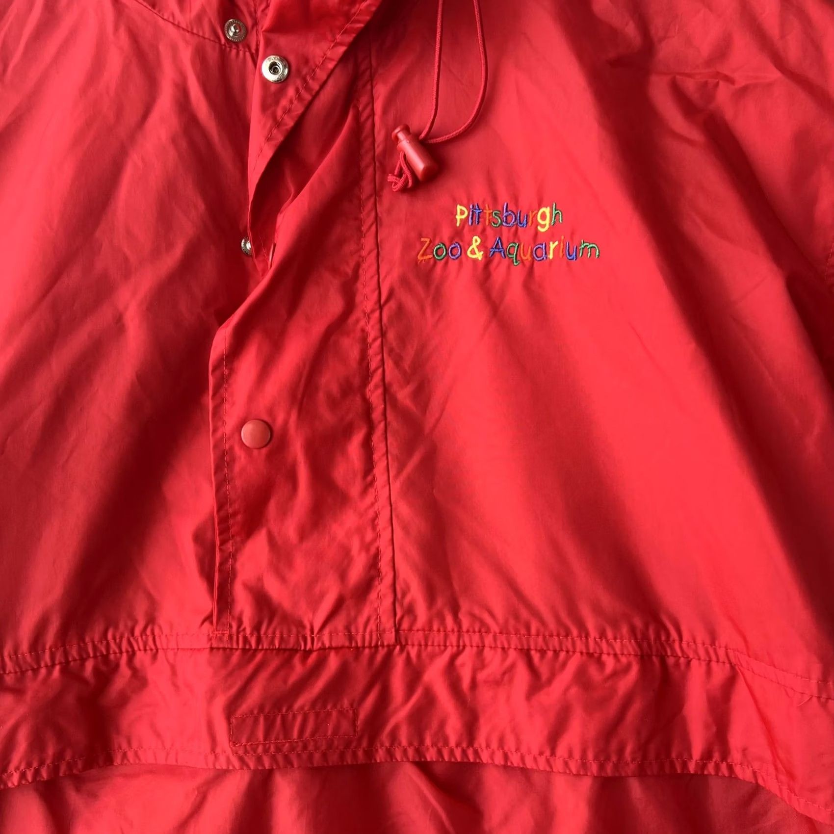Holloway VINTAGE Y2K Pittsburgh Zoo & Aquarium Jacket Mens Med Red Hooded Windbreaker Size US M / EU 48-50 / 2 - 3 Thumbnail