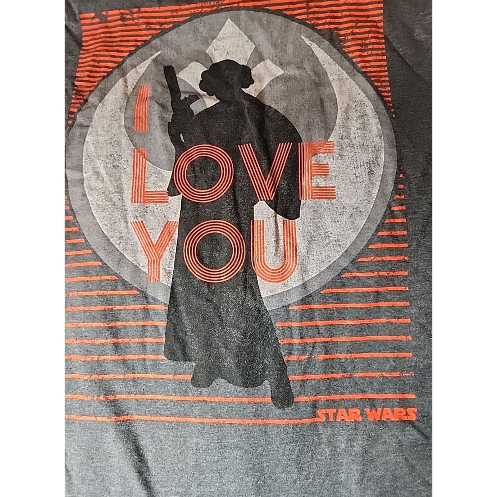 Disney Disney Shirt Mens Medium Star Wars Princess Leia Tee Top Gray I Love You Quote Size US M / EU 48-50 / 2 - 2 Thumbnail