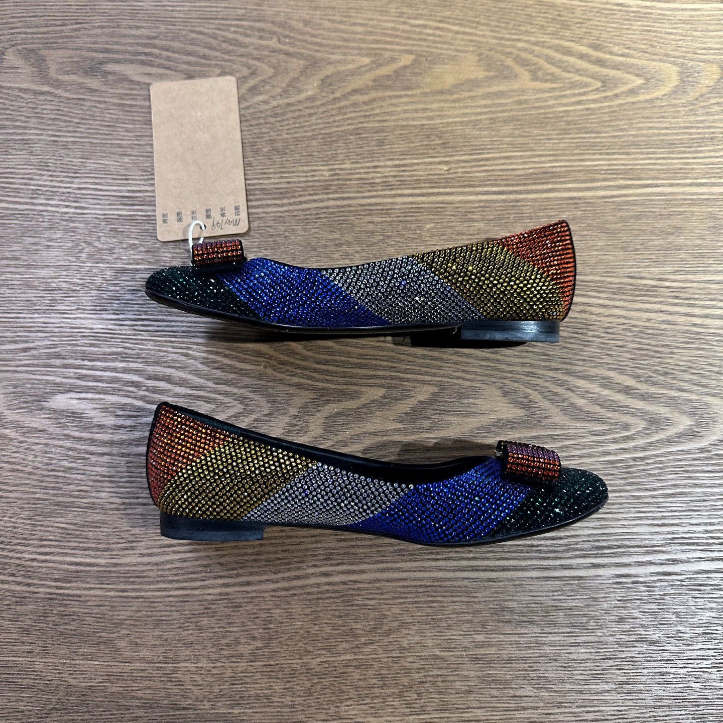 Salvatore Ferragamo Ferragamo may749 multicolor crystal flat slip-on Size US 5.5 / IT 35.5 - 4 Thumbnail