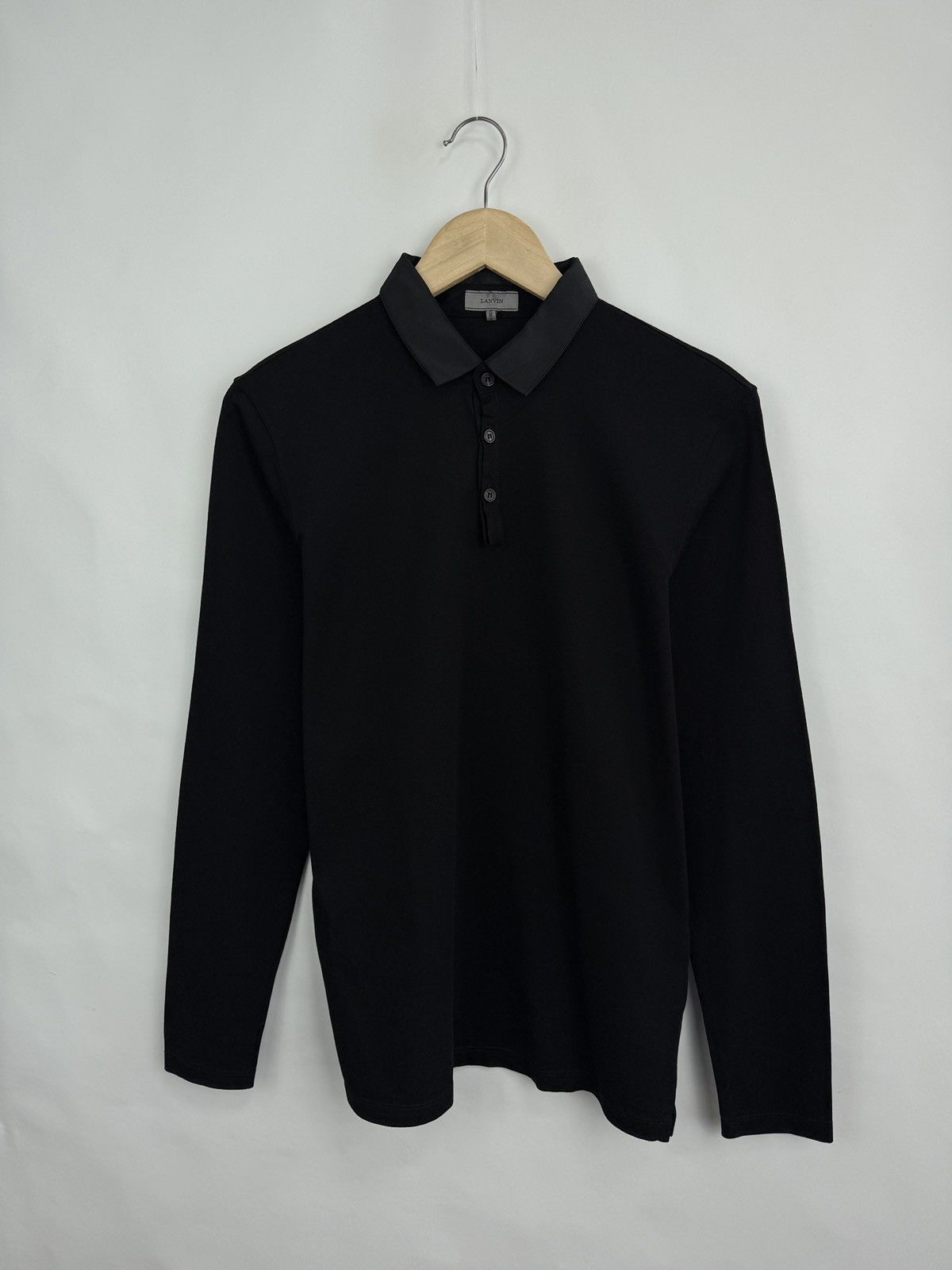 Lanvin 🇫🇷 Lanvin Luxury Classic Long Sleeve Polo Shirt Rare Size US S / EU 44-46 / 1 - 2 Thumbnail