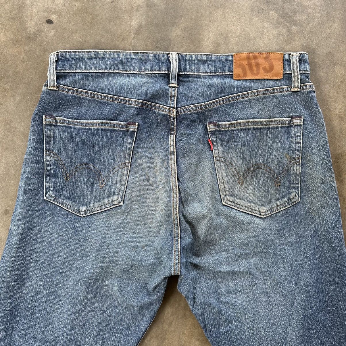 Japanese Brand Vintage Edwin Distressed Faded Denim Jean Pant W35 Size US 35 - 10 Thumbnail