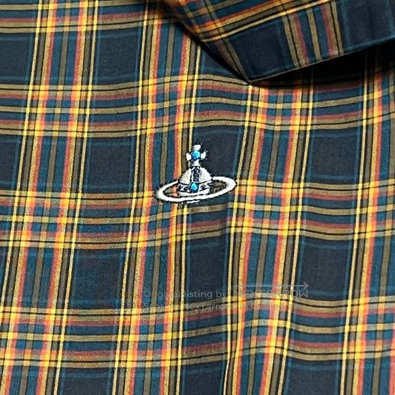 Vivienne Westwood Vivienne Westwood Plaid Planet Embroidered Rabbit Ear Coll Size M / US 6-8 / IT 42-44 - 6 Thumbnail