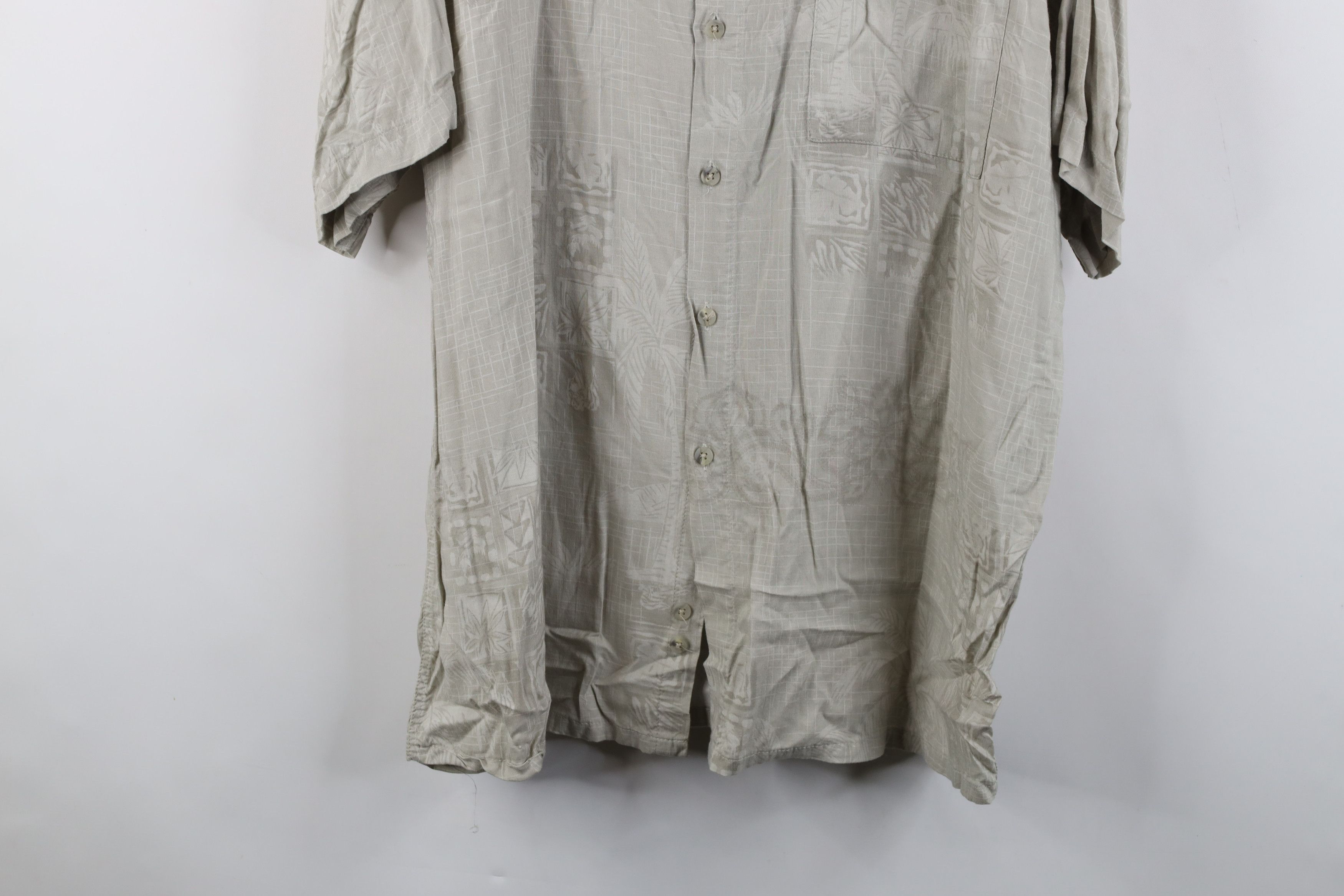 Vintage Vintage 90s Streetwear Gabardine Hawaiian Button Shirt Size US XL / EU 56 / 4 - 3 Thumbnail