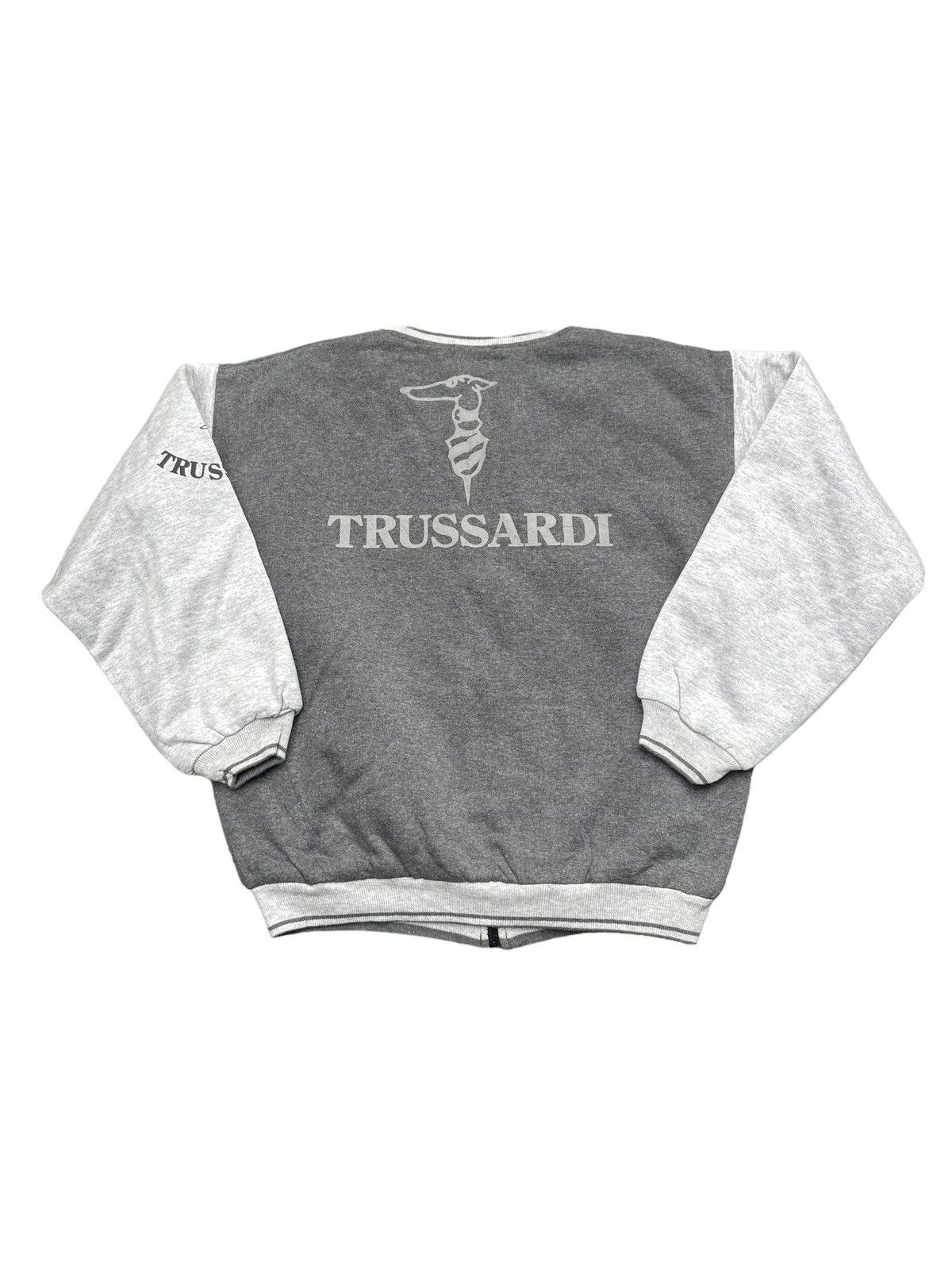 image of Vintage Trussardi Jacket in Grey, Men's (Size Large)