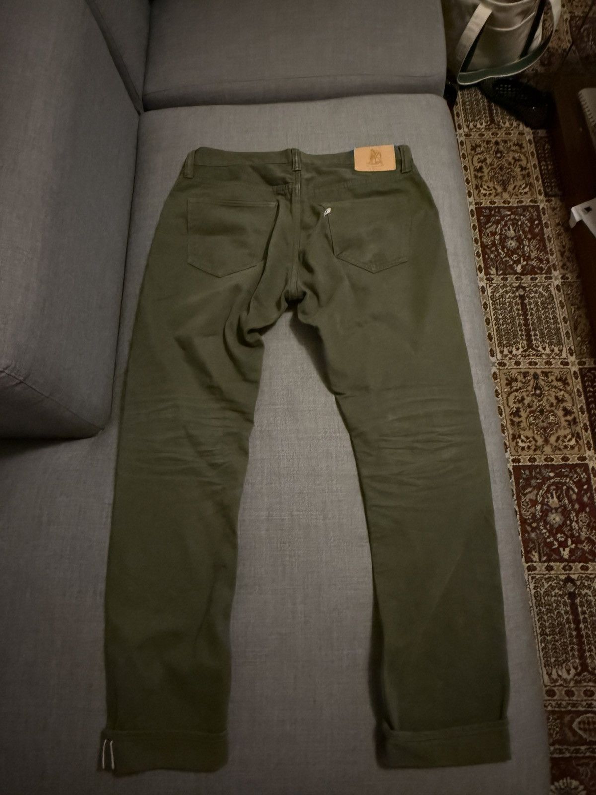 Pure Blue Japan Pure Blue Japan Selvedge Twill Chinos - Olive Size US 36 / EU 52 - 2 Thumbnail