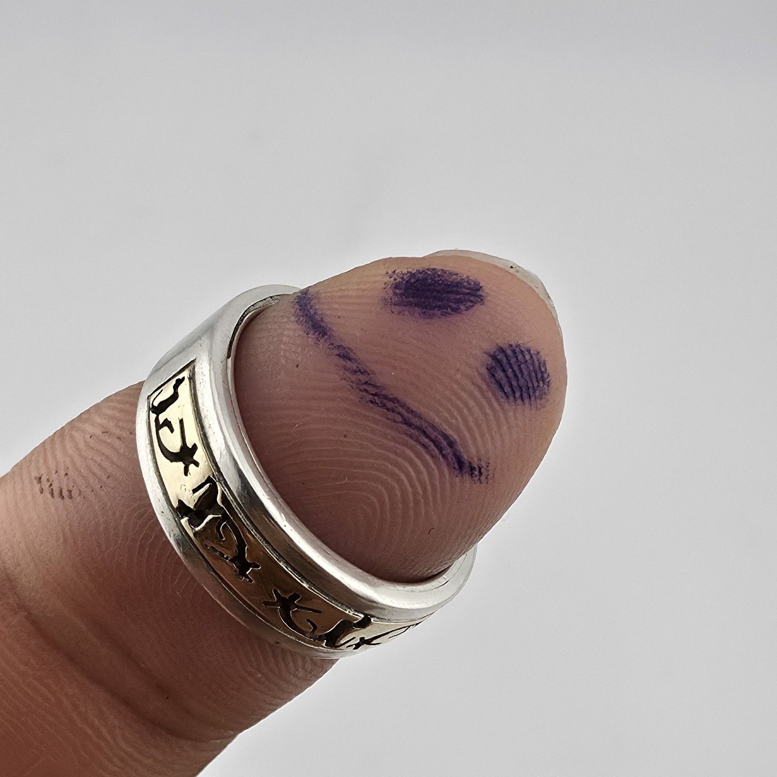 Other P Skeets Navajo Sterling Silver 14K Gold Kokopelli Ring 5.5 Size ONE SIZE - 14 Thumbnail
