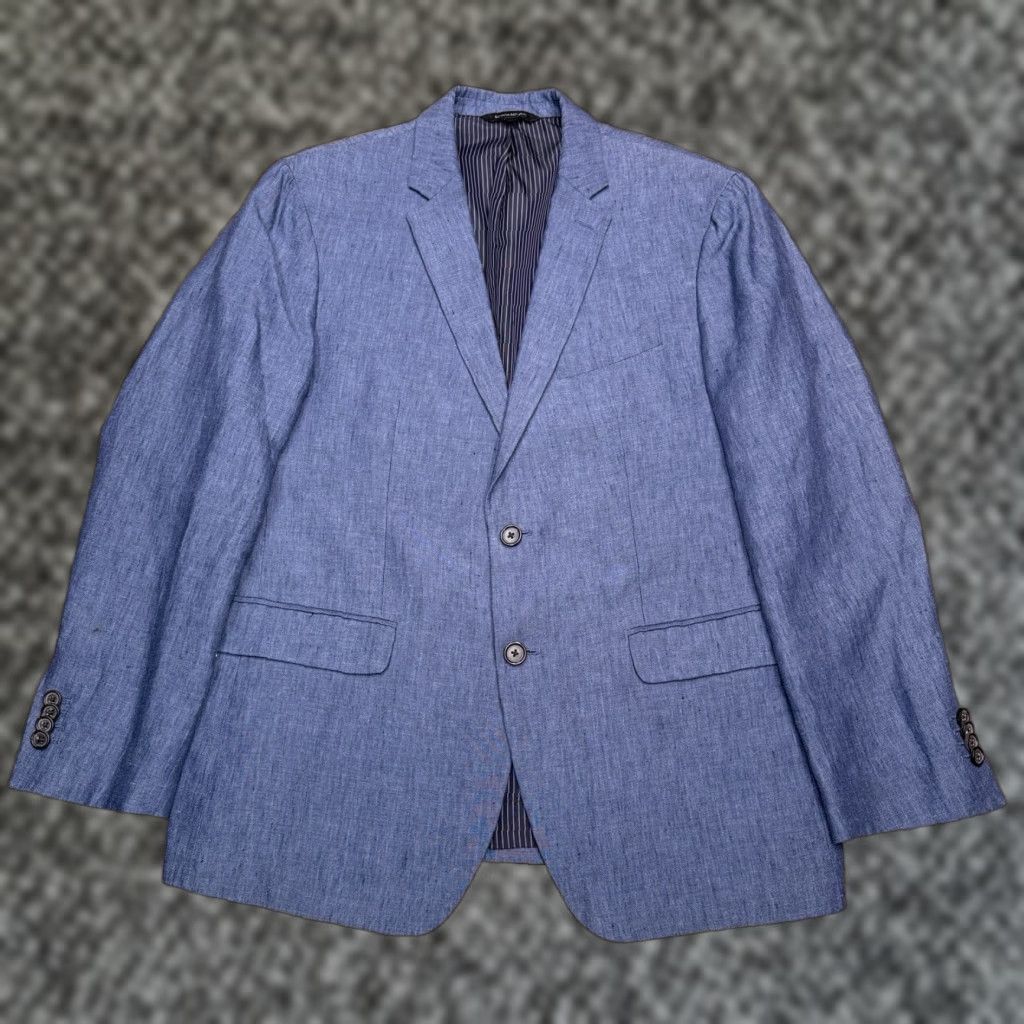 Banana Republic Banana Republic Sport Coat Blazer Jacket Blue Linen Slim 42 Short Mens Size US 42 / EU 58 - 1 Thumbnail