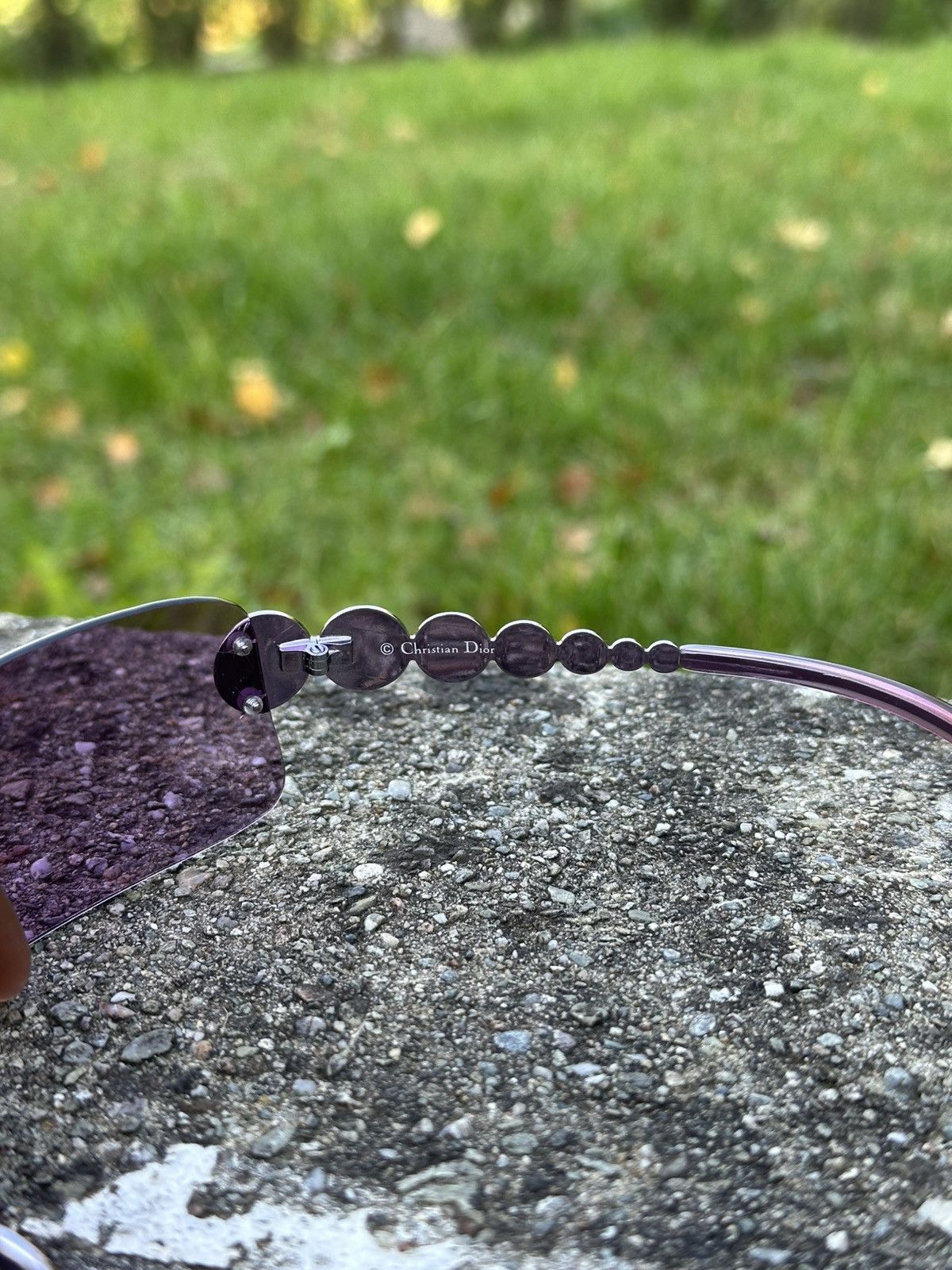 Dior Vintage Christian Dior Sunglasses Ruthenium 80N 120 Purple Size ONE SIZE - 7 Thumbnail