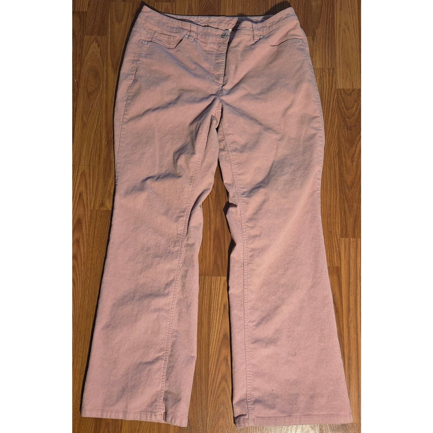 Liz Claiborne Charming Liz Claiborne Pink Corduroy Pants - Size 14W Size 36" / US 14 / IT 50 - 4 Thumbnail