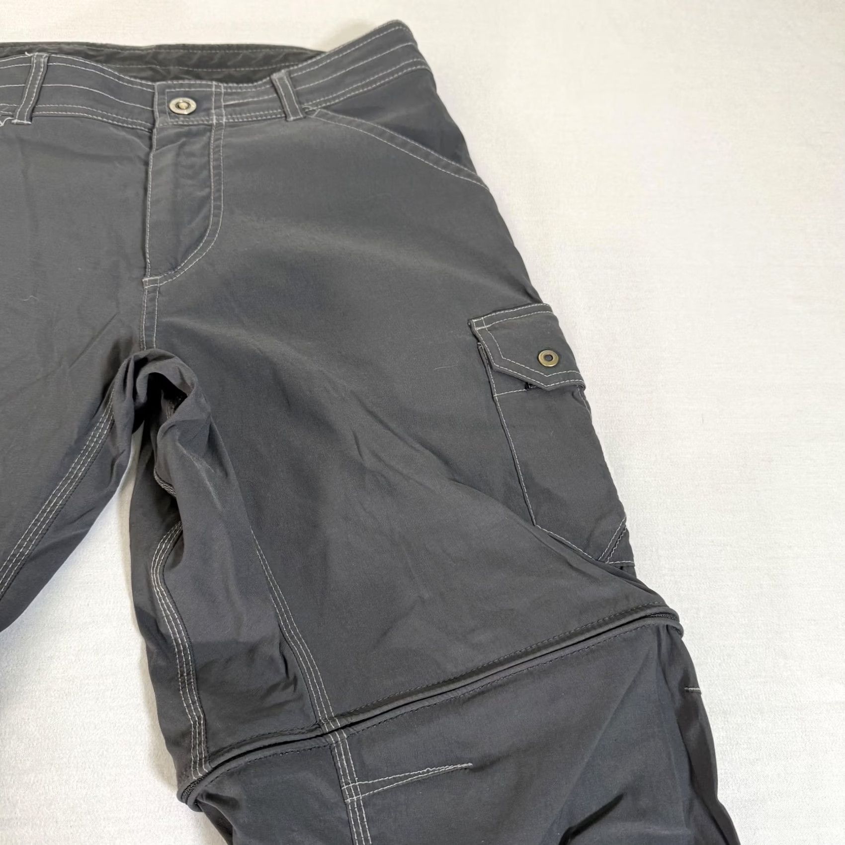 Vintage Kuhl Renegade Convertible Hiking Pants Mens 32x32 Gray Lightweight Stretch Stealth Zip Size US 32 / EU 48 - 4 Thumbnail