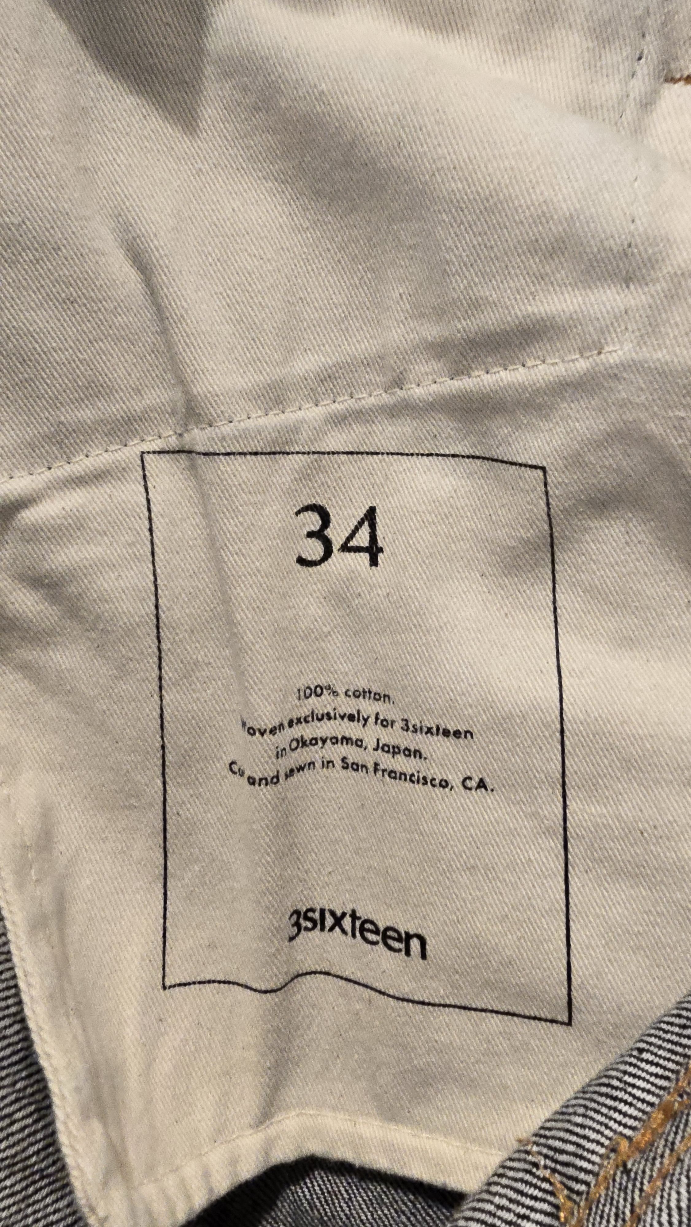3sixteen 3sixteen CT-100x - 34/30 Classic Taper Size US 34 / EU 50 - 9 Thumbnail