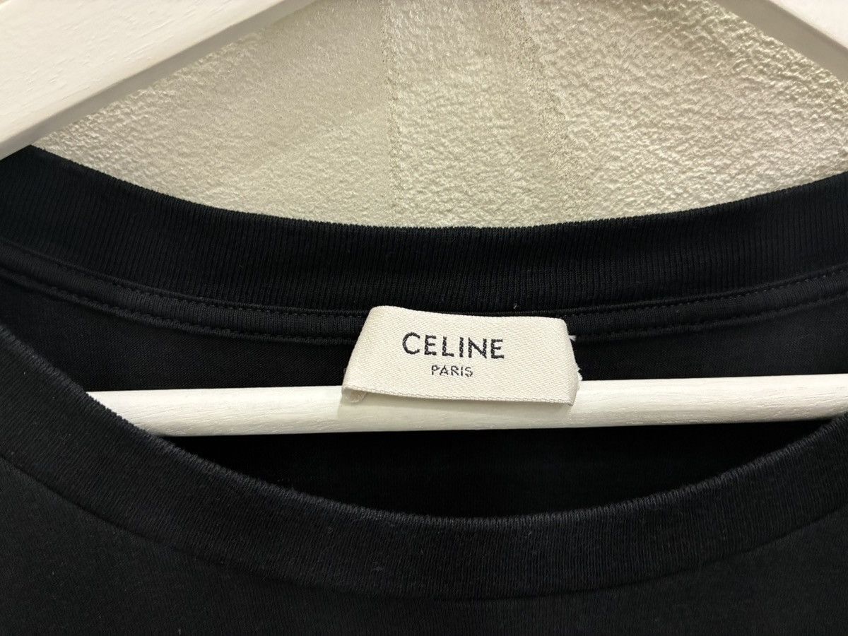Celine Celine Black Logo T Shirt Size US L / EU 52-54 / 3 - 3 Thumbnail